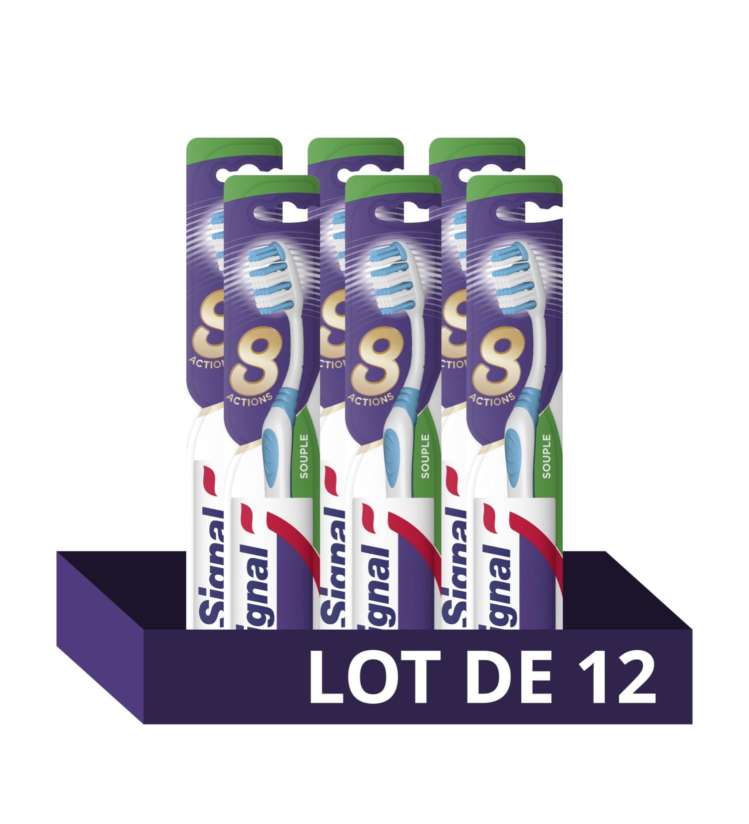 Signal Integral 8 toothbrushes complete care soft plaque-effect interdental cleaning prevents tooth decay 12 pieces