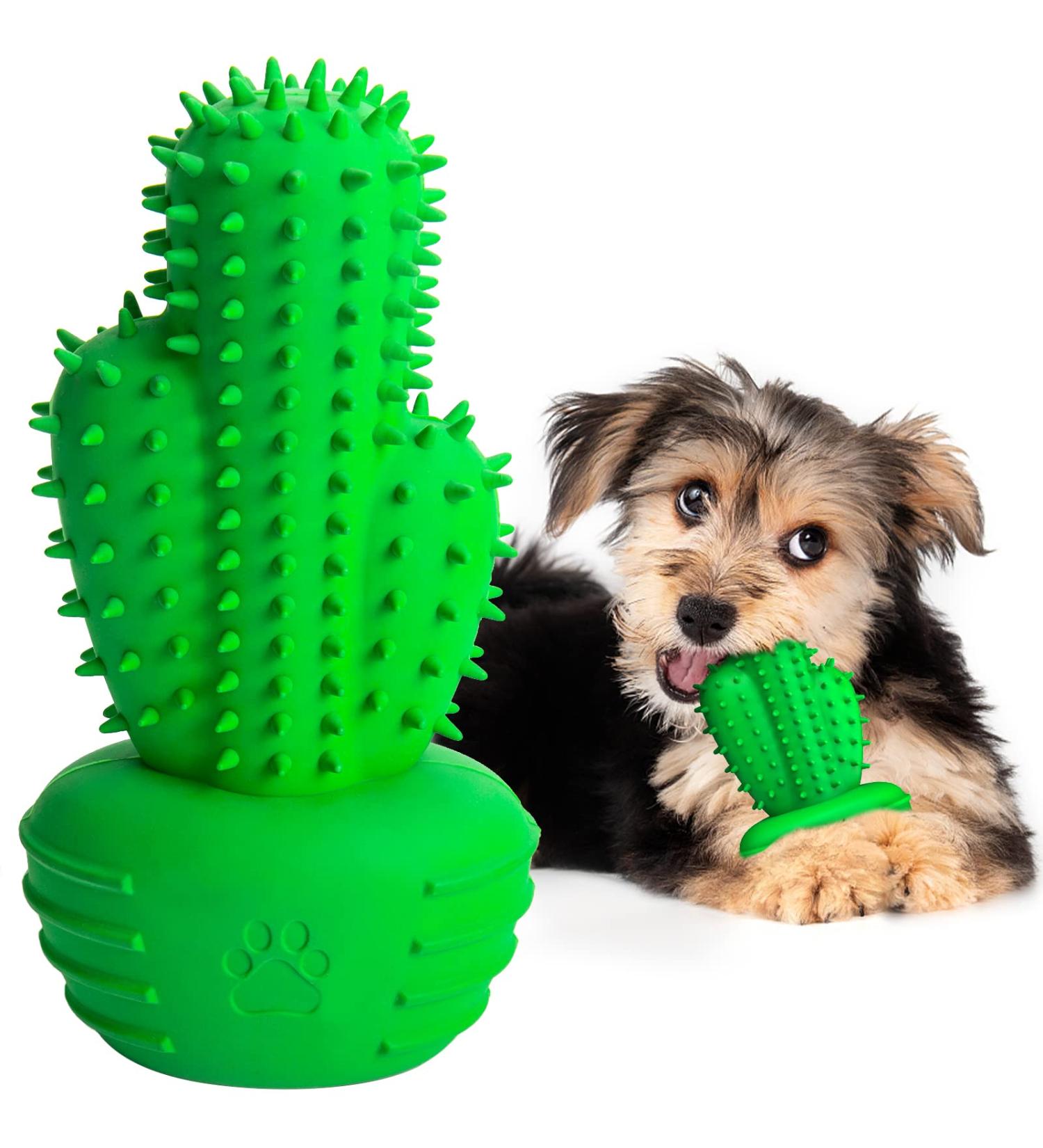 Dog Toys for Small Dogs Dog Toothbrush for Teething Cleaning Rubber Dog Squeaky Toys for Puppy Christmas Dog Gifts For Small Dog Green - Buy Online on GoSupps.com
