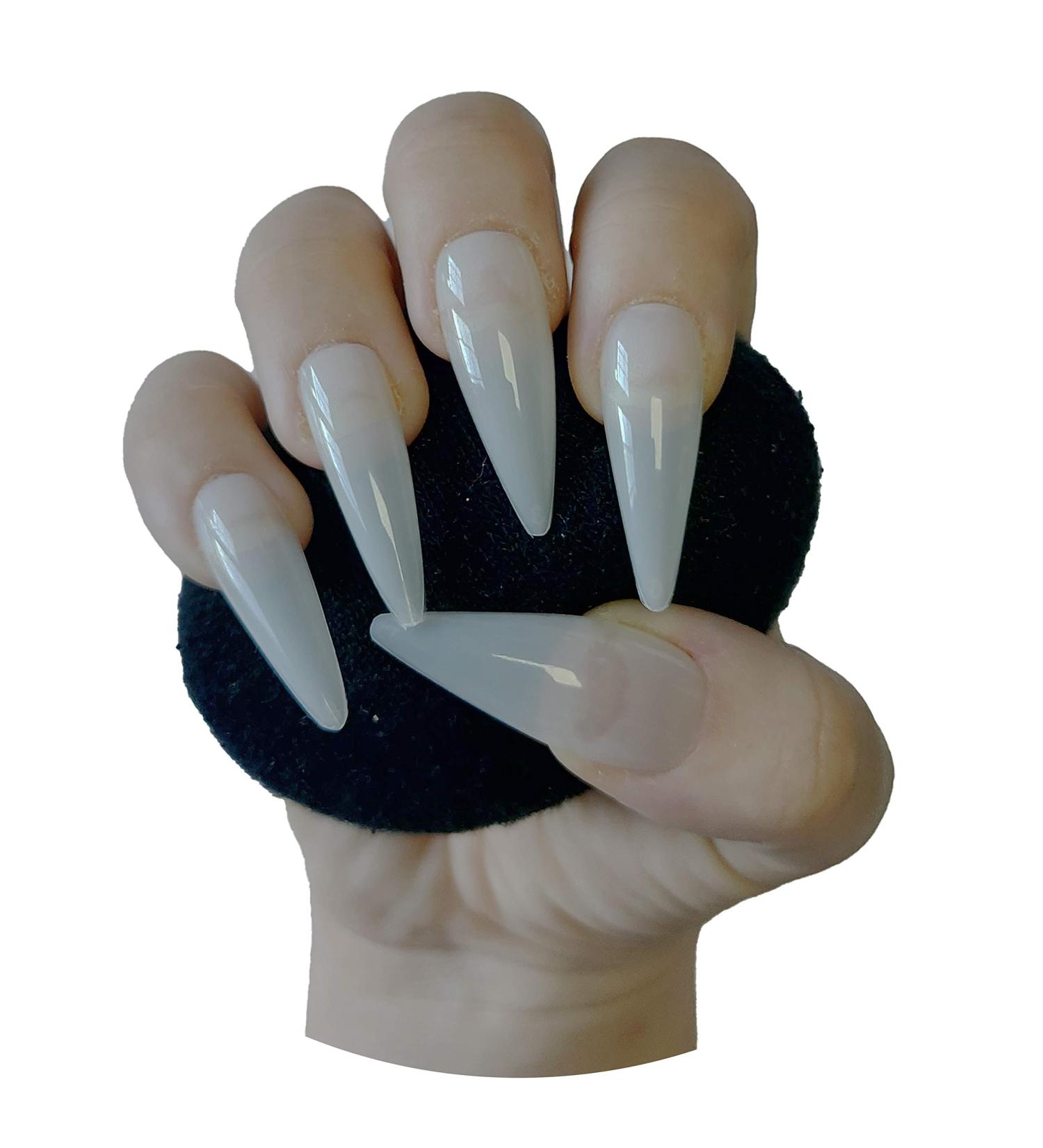 600PCS Extra Long Stiletto Acrylic Press On Nails - Full Cover Natural False Nail Tips for Salon & Home Use - Buy Online on GoSupps.com
