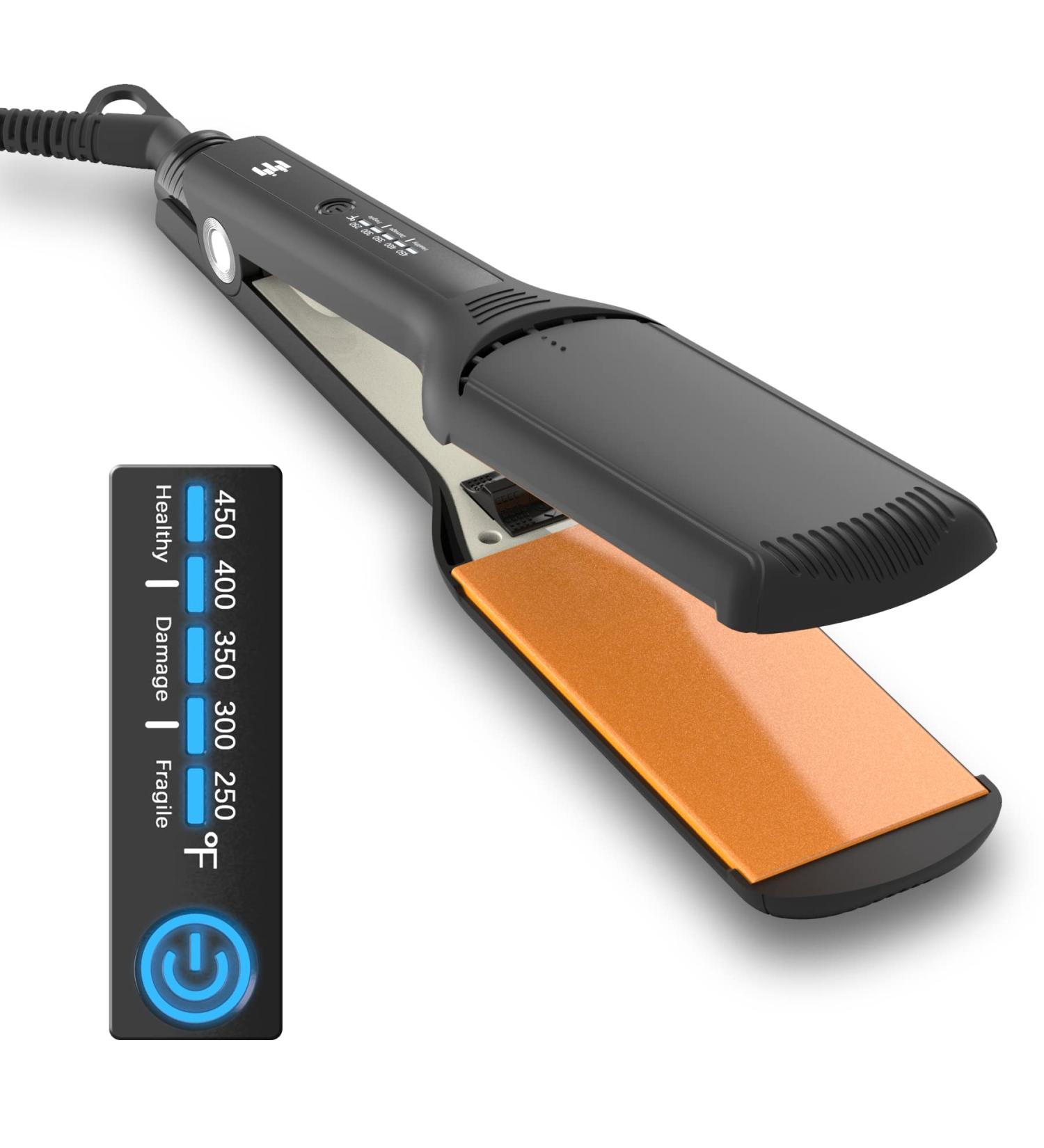 Elilier 2.20 Hair Straightener for Thick Hair | Extra Wide Flat Iron | Adjustable Temperature | Fast Heating | Ceramic Coated Panel - Buy Online on GoSupps.com