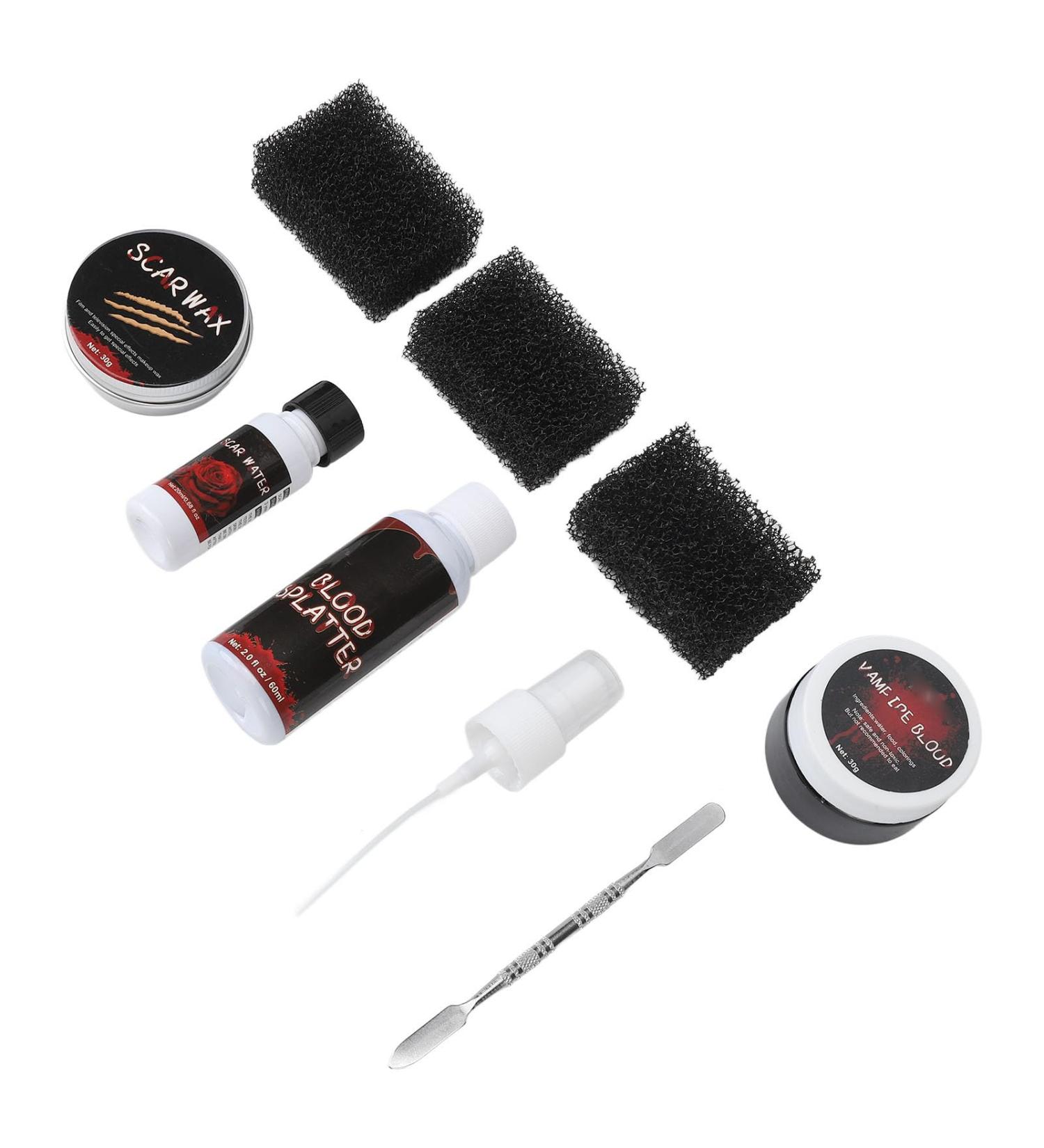 ACOGEDO Special Effects Scar Wax Kit for Realistic Fake Wounds with Spatula and Blood Gel for Halloween Parties Skin Safe Make up Scar Wax Kit for Cuts and Injuries - Buy Online on GoSupps.com