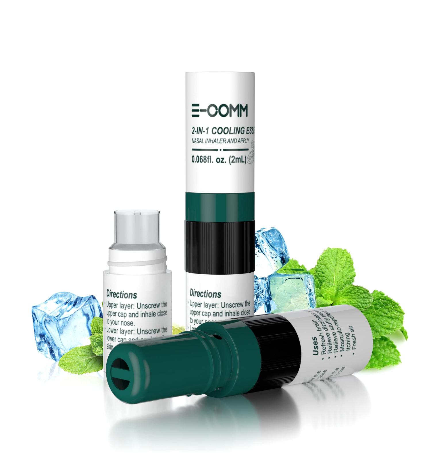 E-comm Nasal Sinus Inhaler - Natural Aromatherapy Vapor Stick for Congestion Relief - Menthol Scent - 1 Pack (2 Count) - Buy Online on GoSupps.com