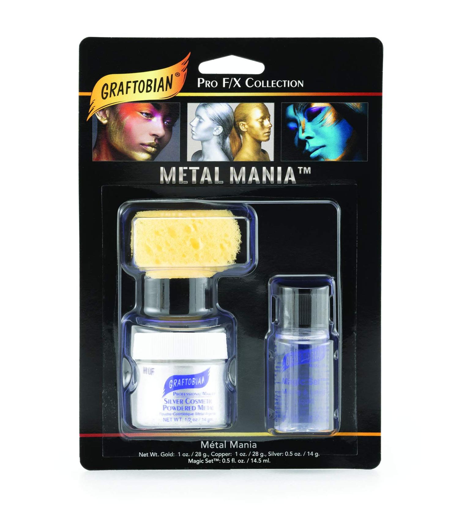 Graftobian Metal Mania Kit - Silver 1 Ounce