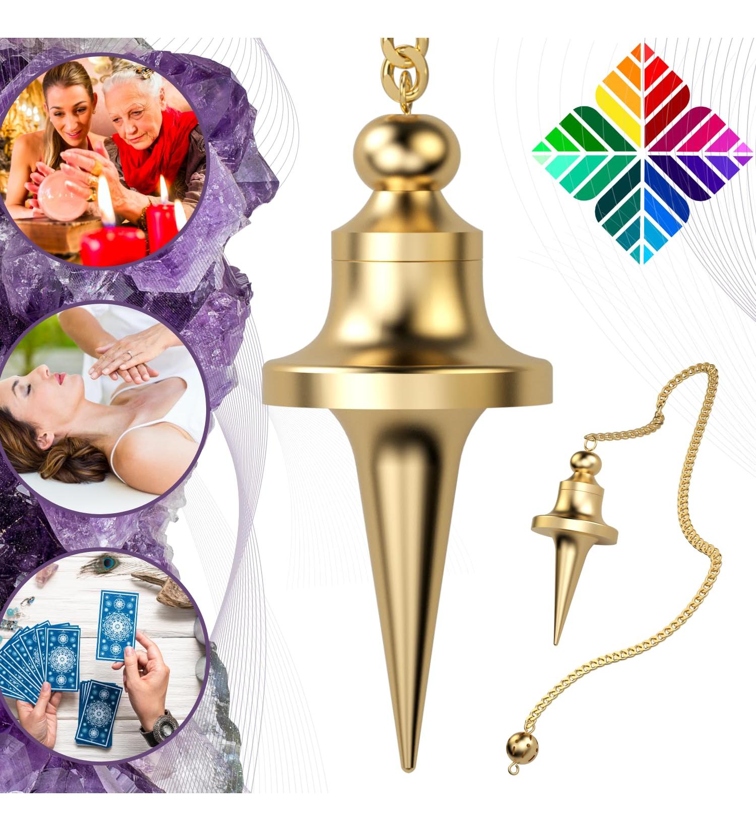 Buy Egyptian Radiesthesia Pendulum Trouvier - Brass Esoteric/Oracle Pendulum for Geobiology & Mood - 27g Gold Travel Magnetizer - Buy Online on GoSupps.com