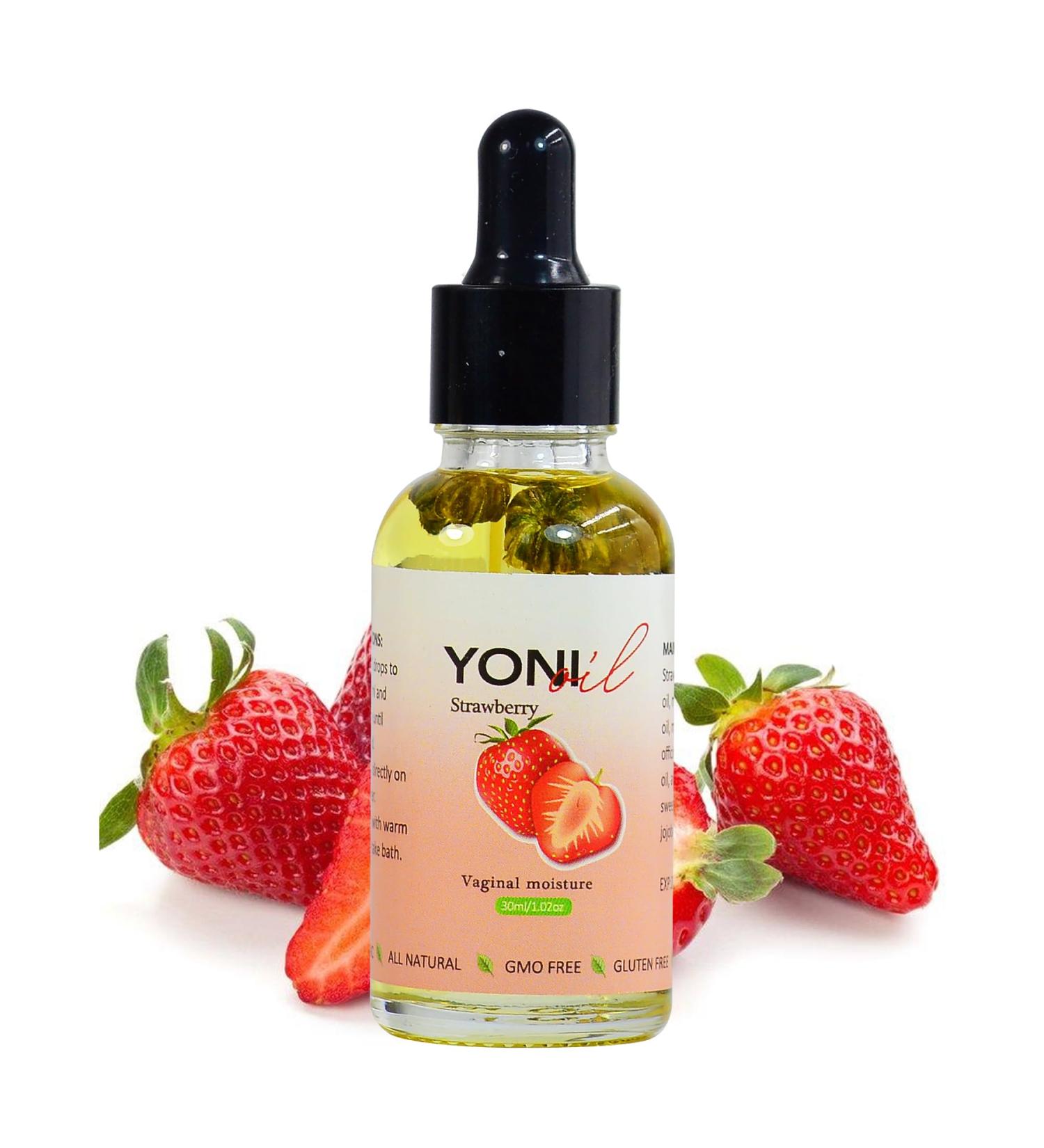 Strawberry Feminine Oil - Yoni Essential Oil for Women | PH Balance & Odor Removal | Vaginal Moisturizer 1.02 Fl Oz - Buy Online on GoSupps.com
