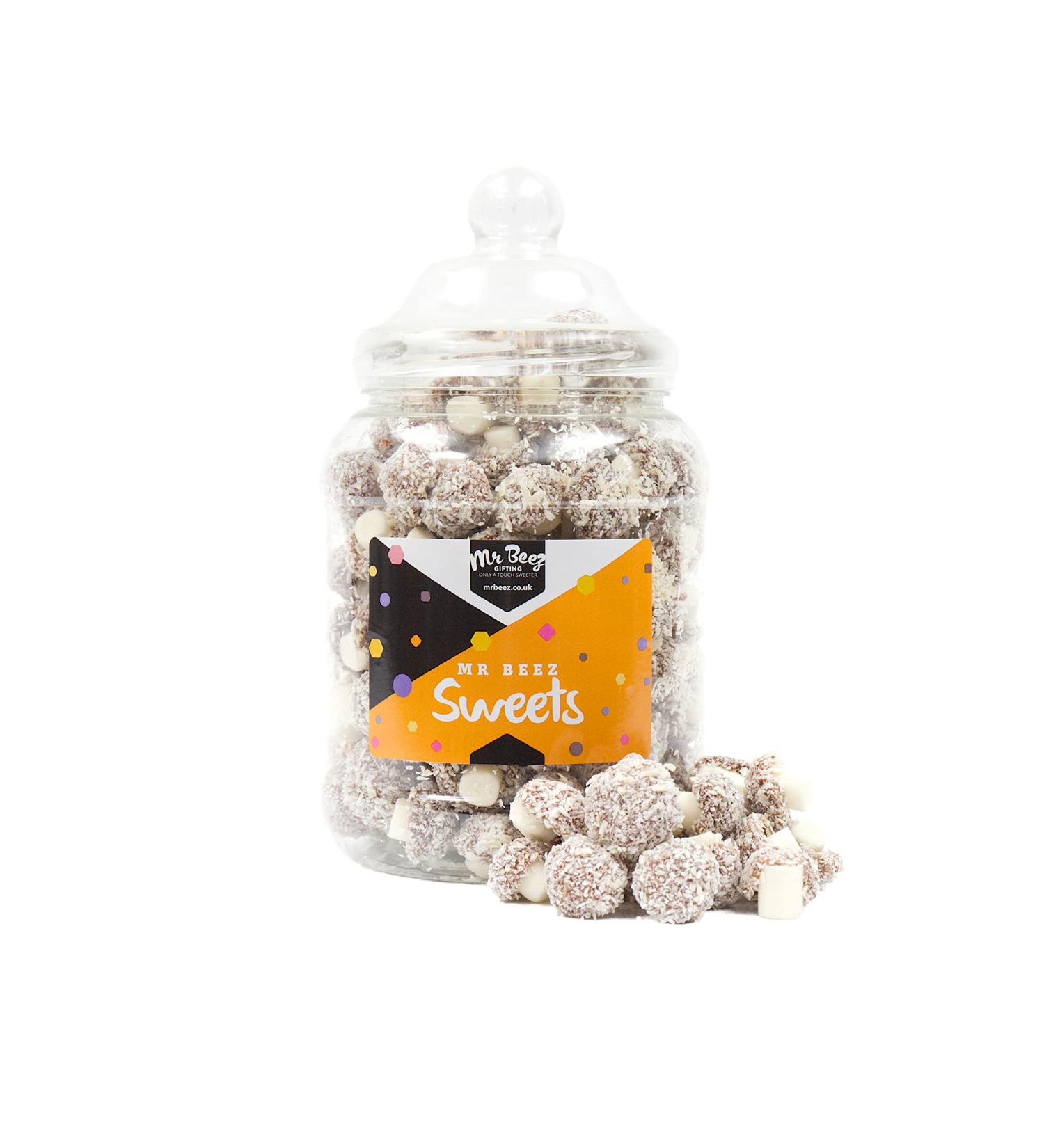 Mr Beez Sweets | Coconut Mushrooms | Choice of Classic Retro Sweets Available | 24x14cm | 1150 Grams - Buy Online on GoSupps.com