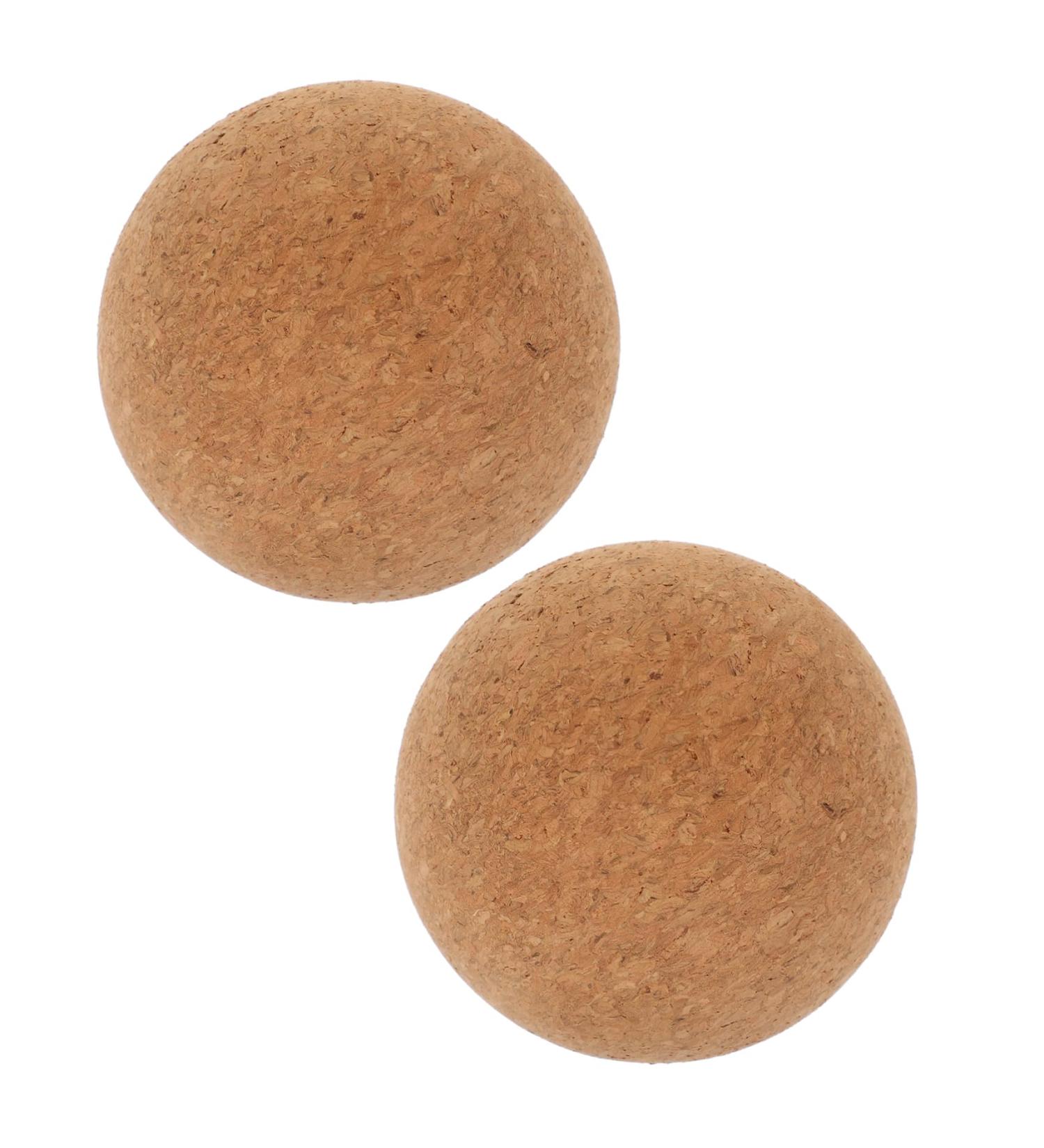 Leave Serve 2st Yoga Ball Set - Cork Ero-Nut Massage Balls for Fitness & Foot Relief | Gym & Muscle Roller | 100mm Yoga Balance Balls - Buy Online on GoSupps.com