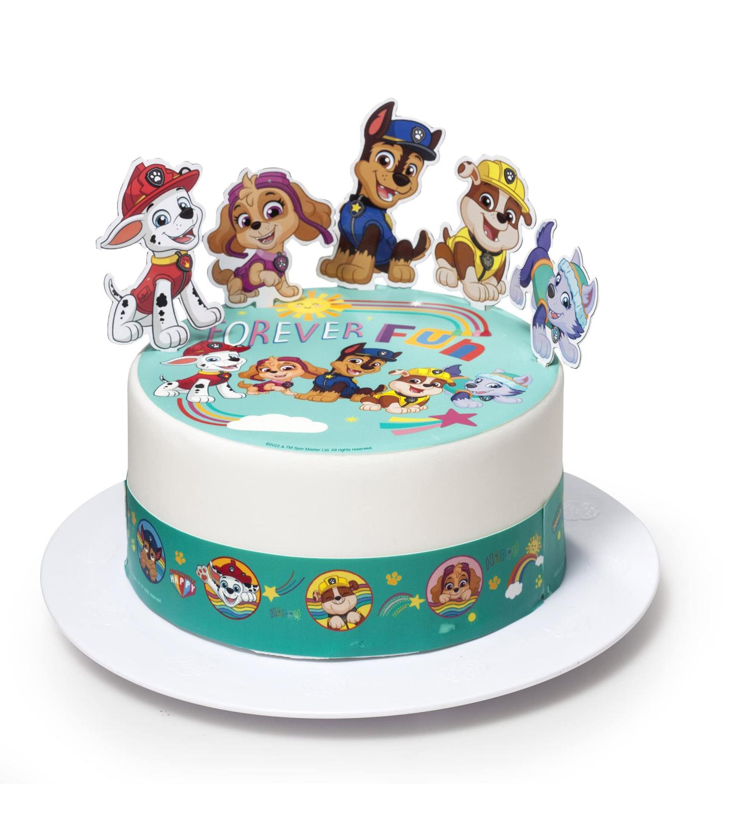 Cardasis Paw Patrol Cake Decoration Set | 20cm + 3 Volume + 4 Figures | Perfect for PAW Patrol Birthday Parties | International Shipping Available - Buy Online on GoSupps.com