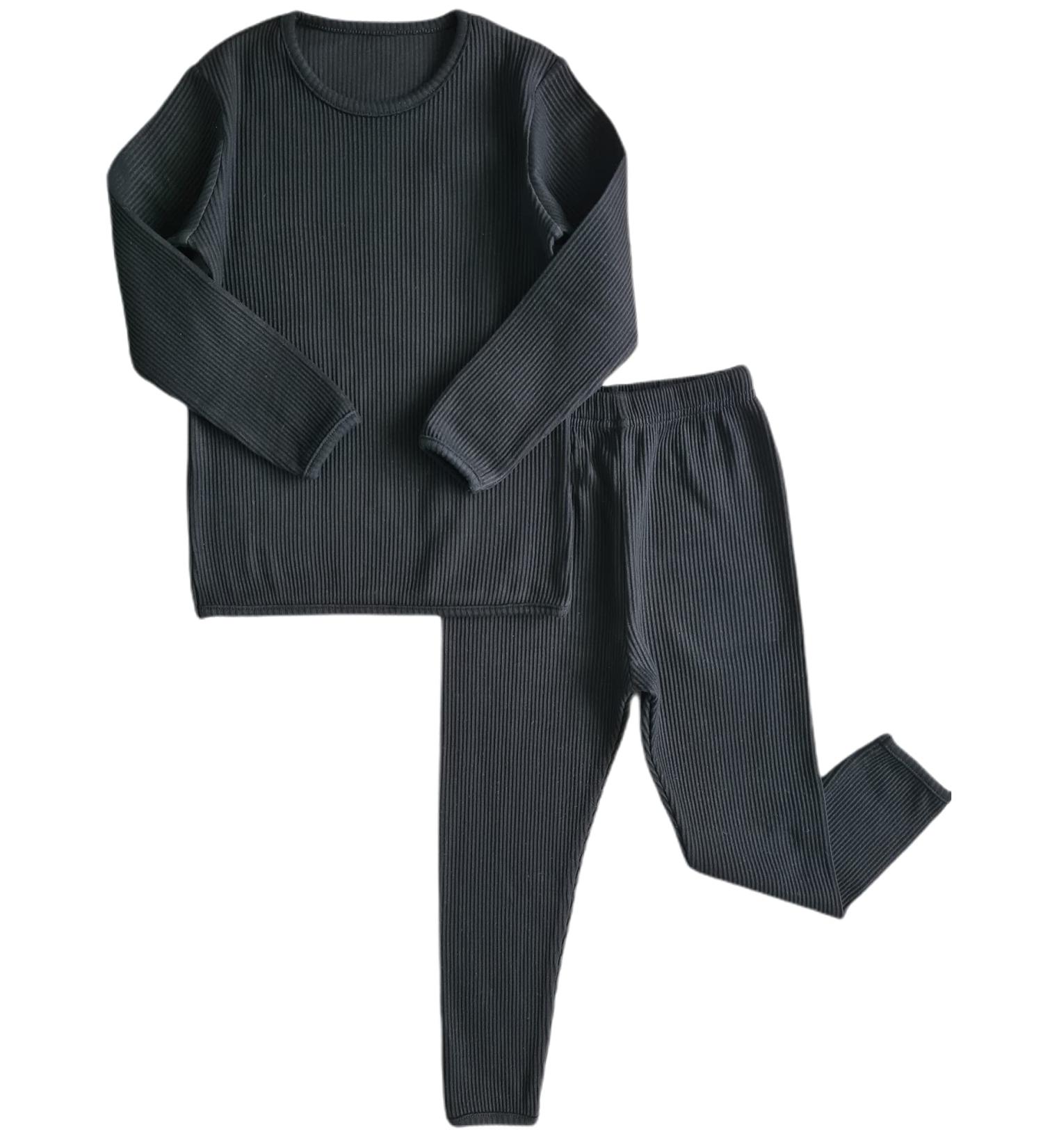 20 Colour Ribbed Pyjama Tracksuit for 6-7 Years | Unisex Boys, Girls, Women, Men | Black Loungewear Set - Buy Online on GoSupps.com