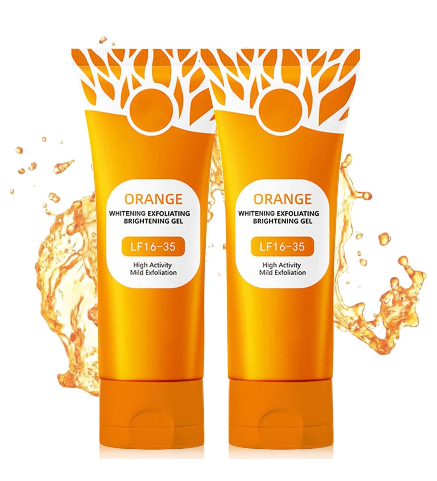 Orange Exfoliating Gel for Face and Body Deep Pore Peeling Scrub Deep Clean Pores Orange Enzymes Exfoliatings Gels Exfoliating Gel for All Types Skin (2 Pack 2 Floz) 2 Pack 2 Fl Oz (Pack of 1) - Buy Online on GoSupps.com