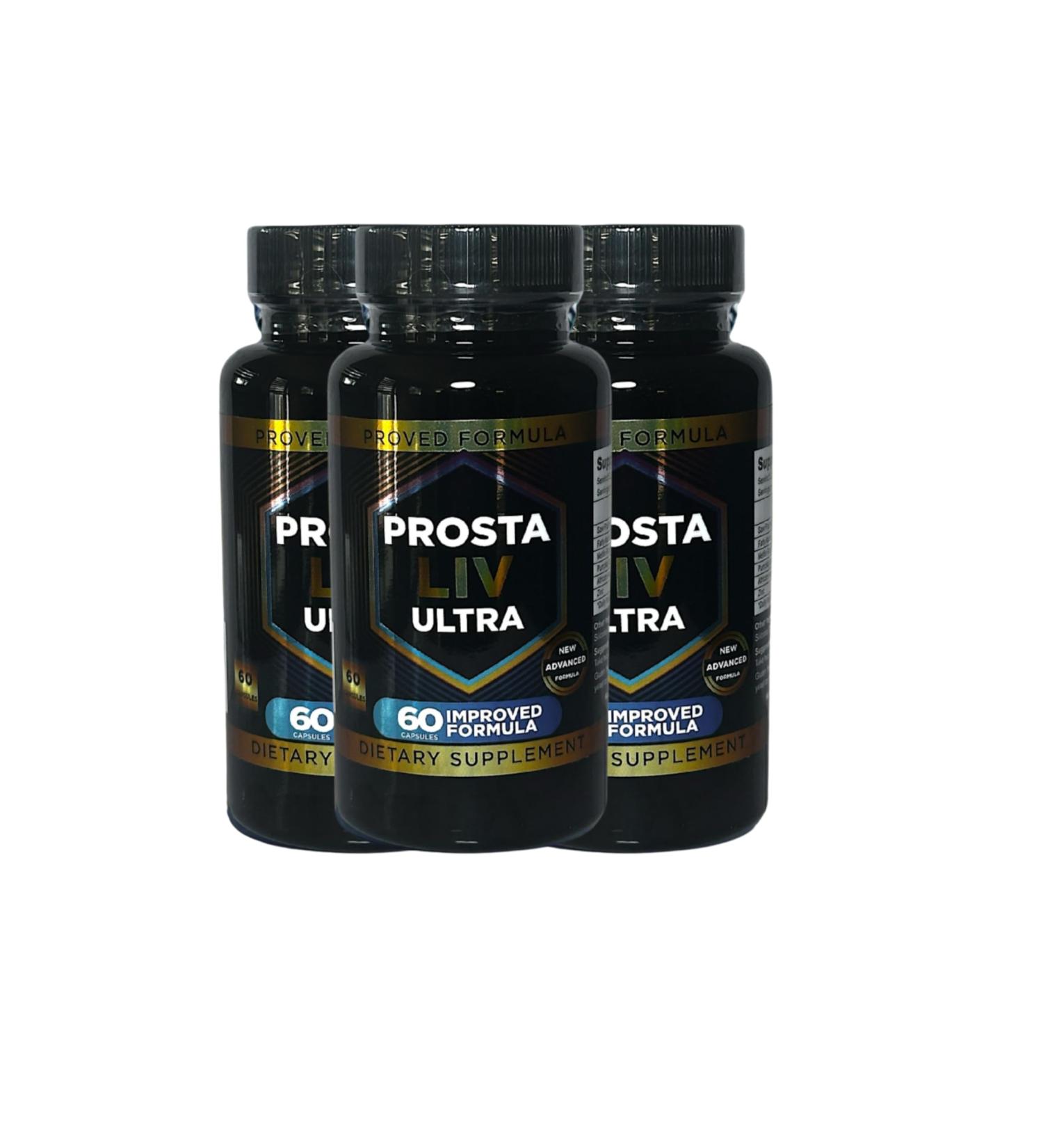 Prostaliv Ultra Pack de 3 Botellas (180 C psulas) | Apoyo Avanzado para la Salud Prost tica | F rmula Natural para el Bienestar Masculino - Buy Online on GoSupps.com