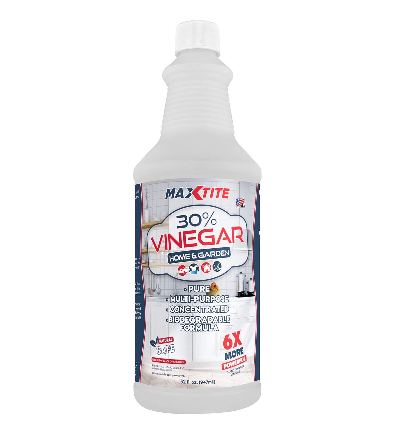 MaxTite Ultra-Strength 30% Vinegar - Powerful Home & Garden Cleaner (32 oz) - International Shipping Available - Buy Online on GoSupps.com