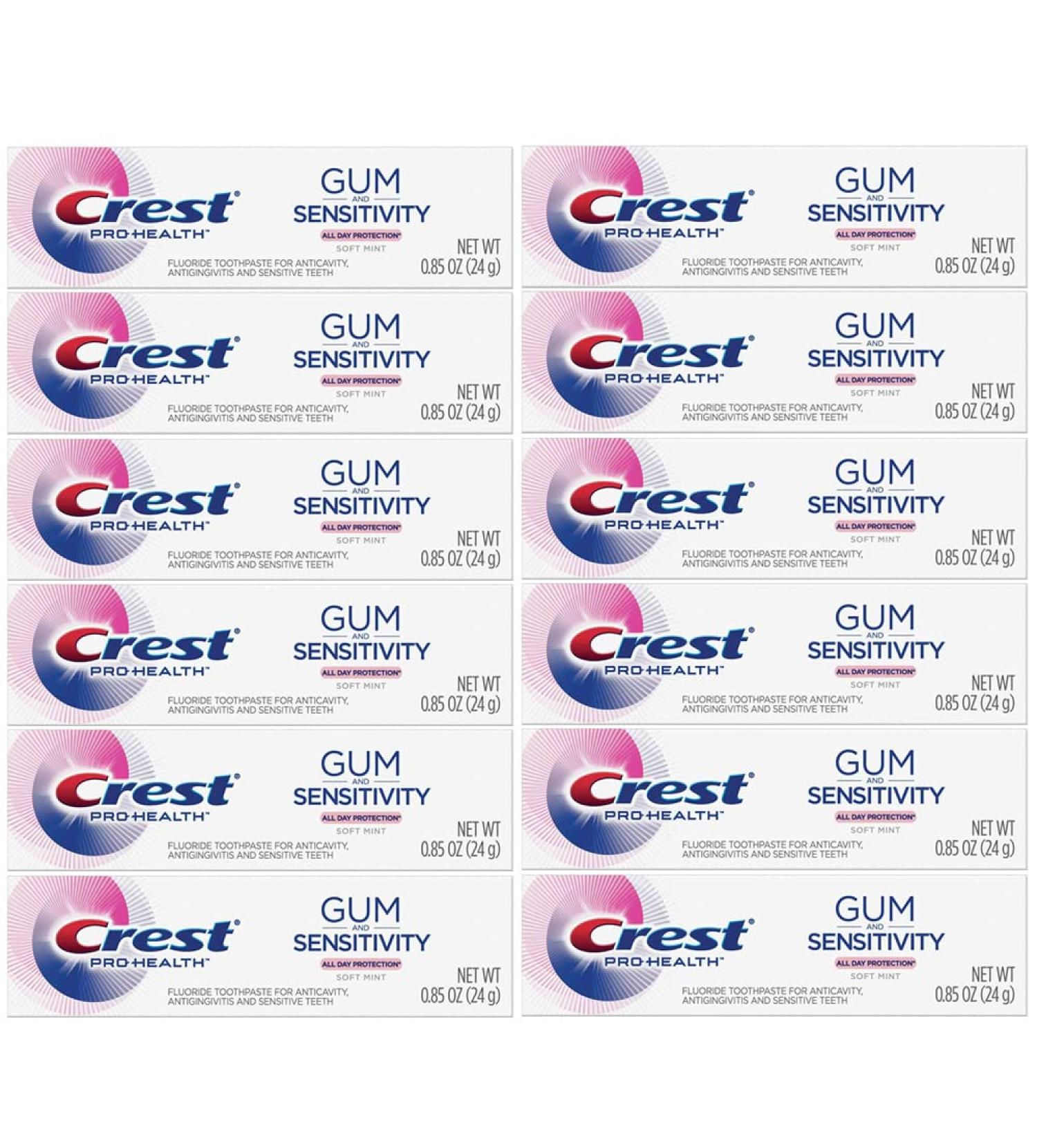Crest Pro Health Gum and Sensitivity Toothpaste 0.85 oz Travel Size - Pack of 12 - Buy Online on GoSupps.com