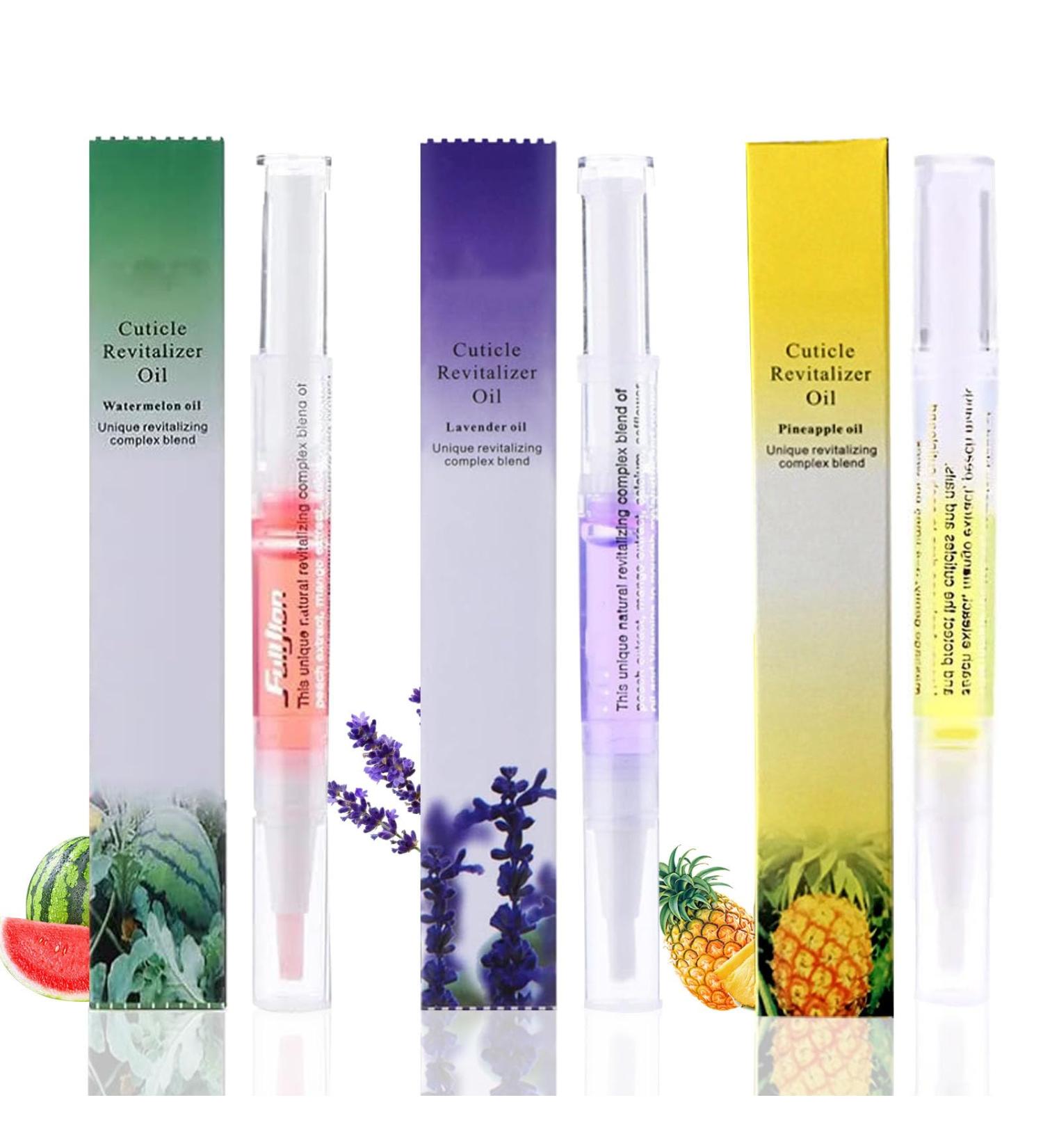 LINXINS 3PCS Cuticle Oil Pen for Nails Nail Oil Pen with Natural Ingredients Revitalize Pen Cuticle Revitalizer Oil Pen with Soft Brush for Nail Care Prevent Nail Cracking and Dry - Buy Online on GoSupps.com
