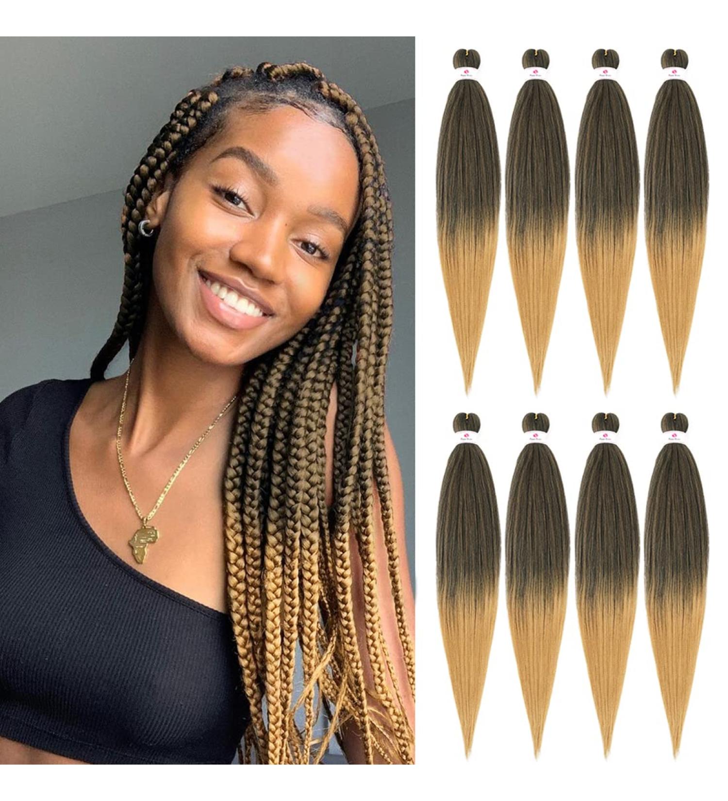 Beyond Beauty 8 Packs Black Pre Stretched Braiding Hair Synthetic Yaki EZ Braiding Coi Leray Braids Knotless Braiding Hair Extensions Pre Stretched Hot Water Setting Crochet Braids 20Inch(T27) 8Packs--20Inch T1B-27 - Buy Online on GoSupps.com