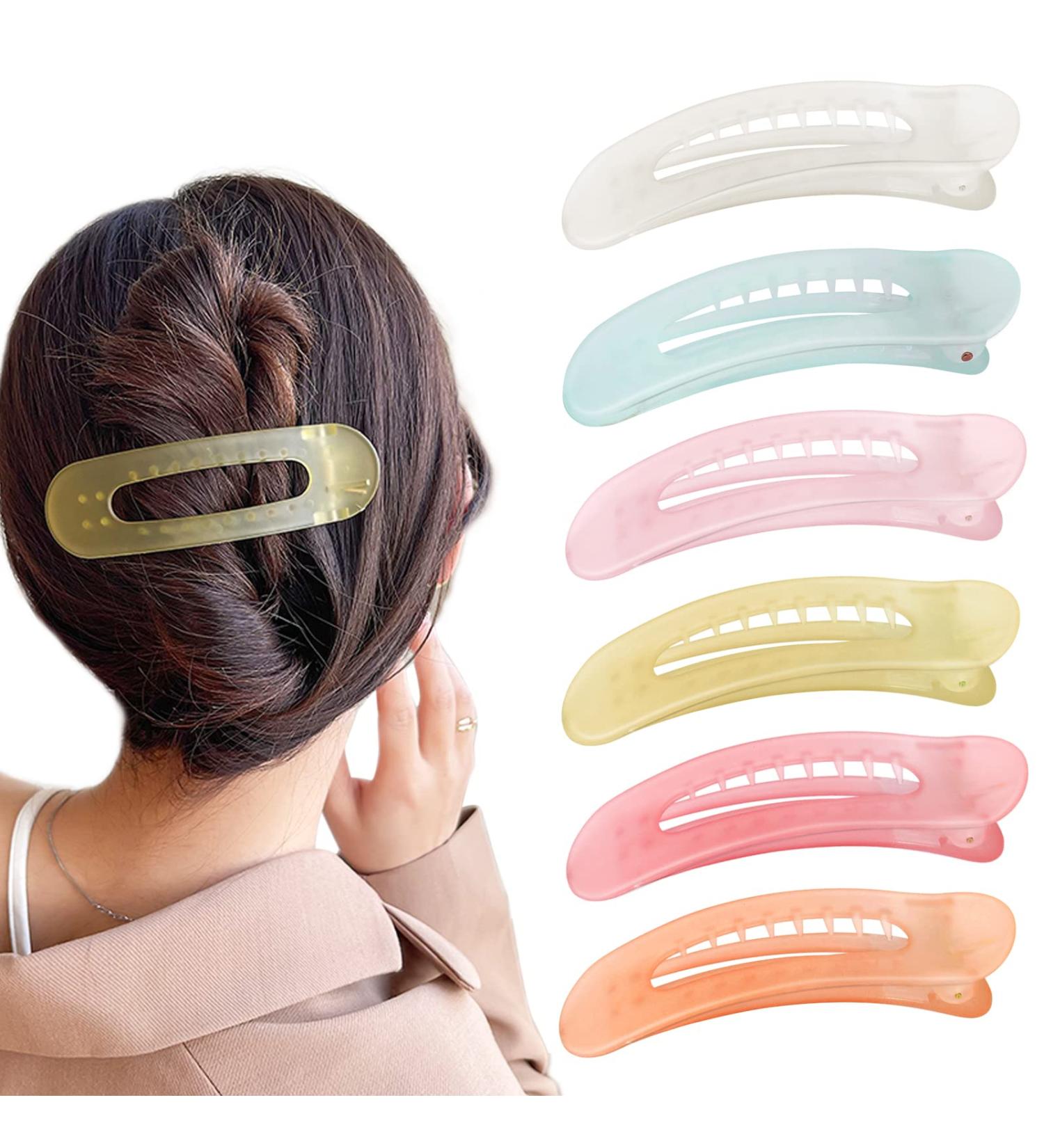 6 Pcs Large Frosty Hair Claw Clips - Stylish Hair Accessories for Girls and Women - Buy Online on GoSupps.com