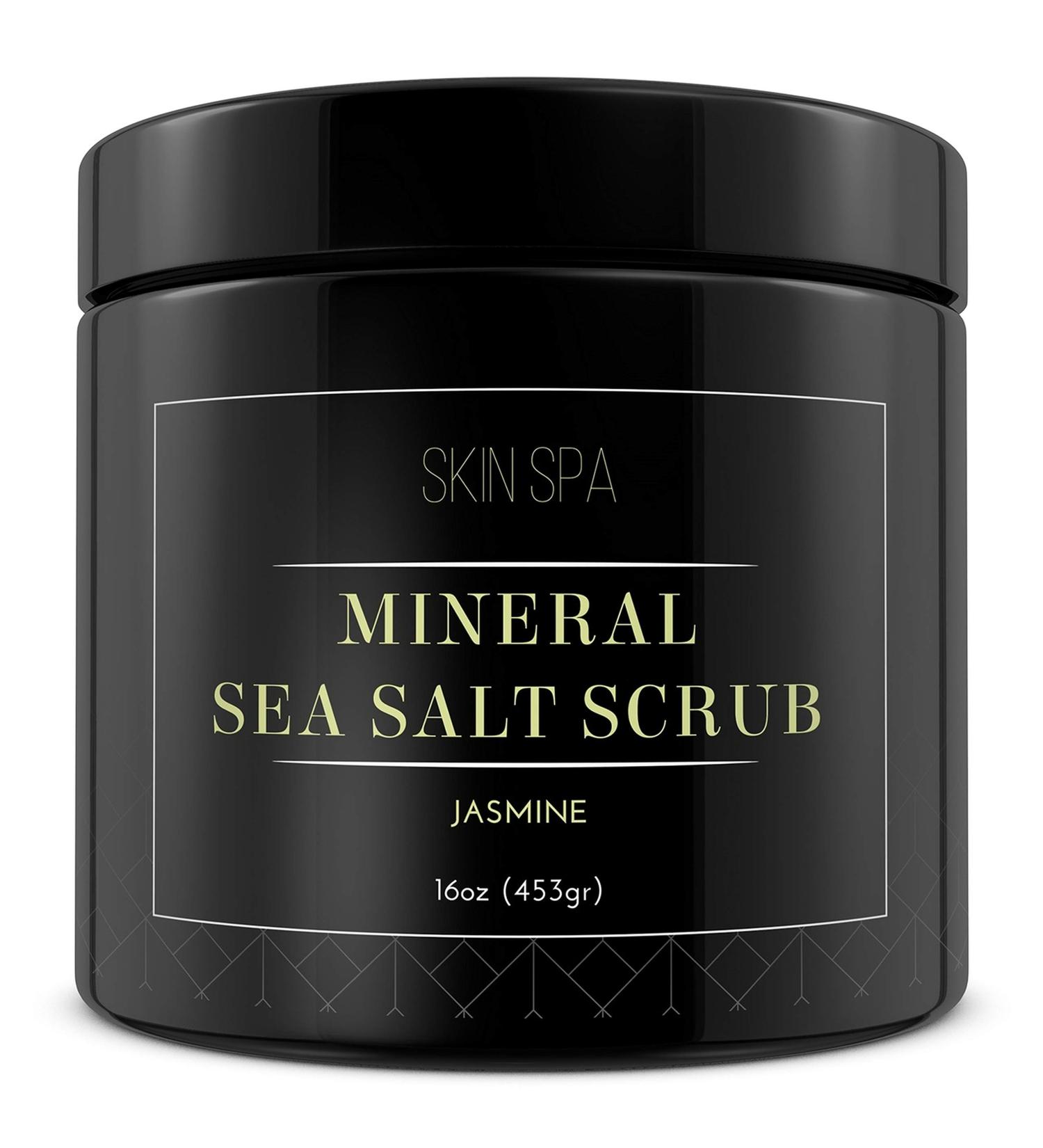 Buy Jasmine Mineral Sea Salt Scrub 16oz - Exfoliating Body Scrub for Glowing Skin - International Shipping Available - Buy Online on GoSupps.com