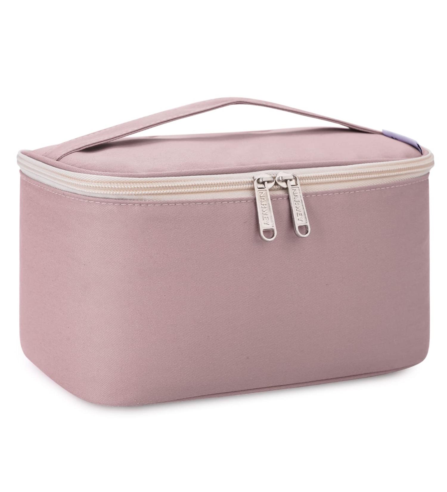 Large Pink Travel Makeup Bag Organizer for Women and Girls - Cosmetic Case for Makeup Storage (1 Pack) - Buy Online on GoSupps.com