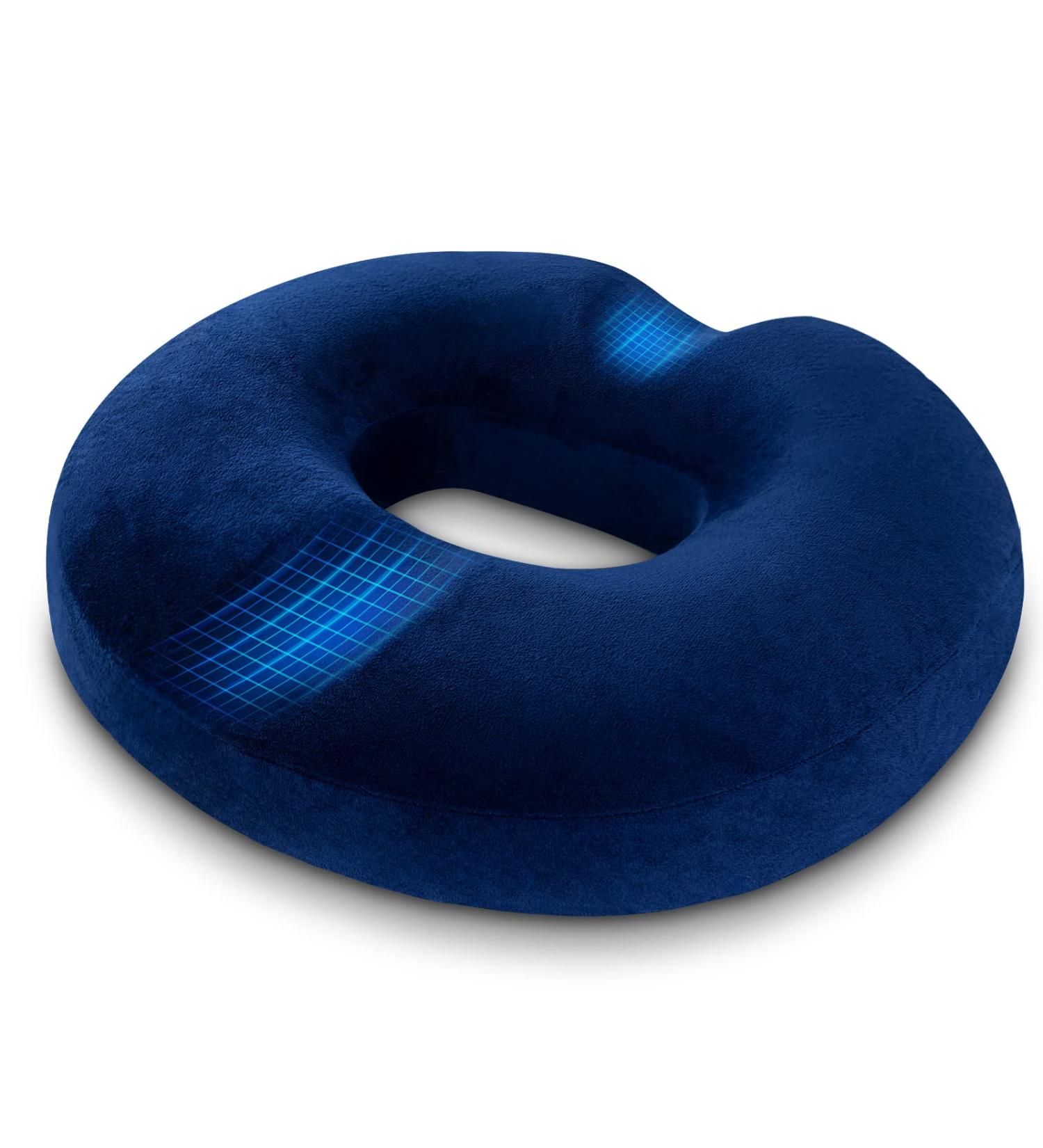 LITSPOT Donut Seat Cushion Pillow - Orthopedic Sitting Cushion for Hemorrhoid Tailbone Coccyx Sciatica Pain  Memory Foam Lifting Chair Pad for Office  Home  Train(Blue) - Buy Online on GoSupps.com