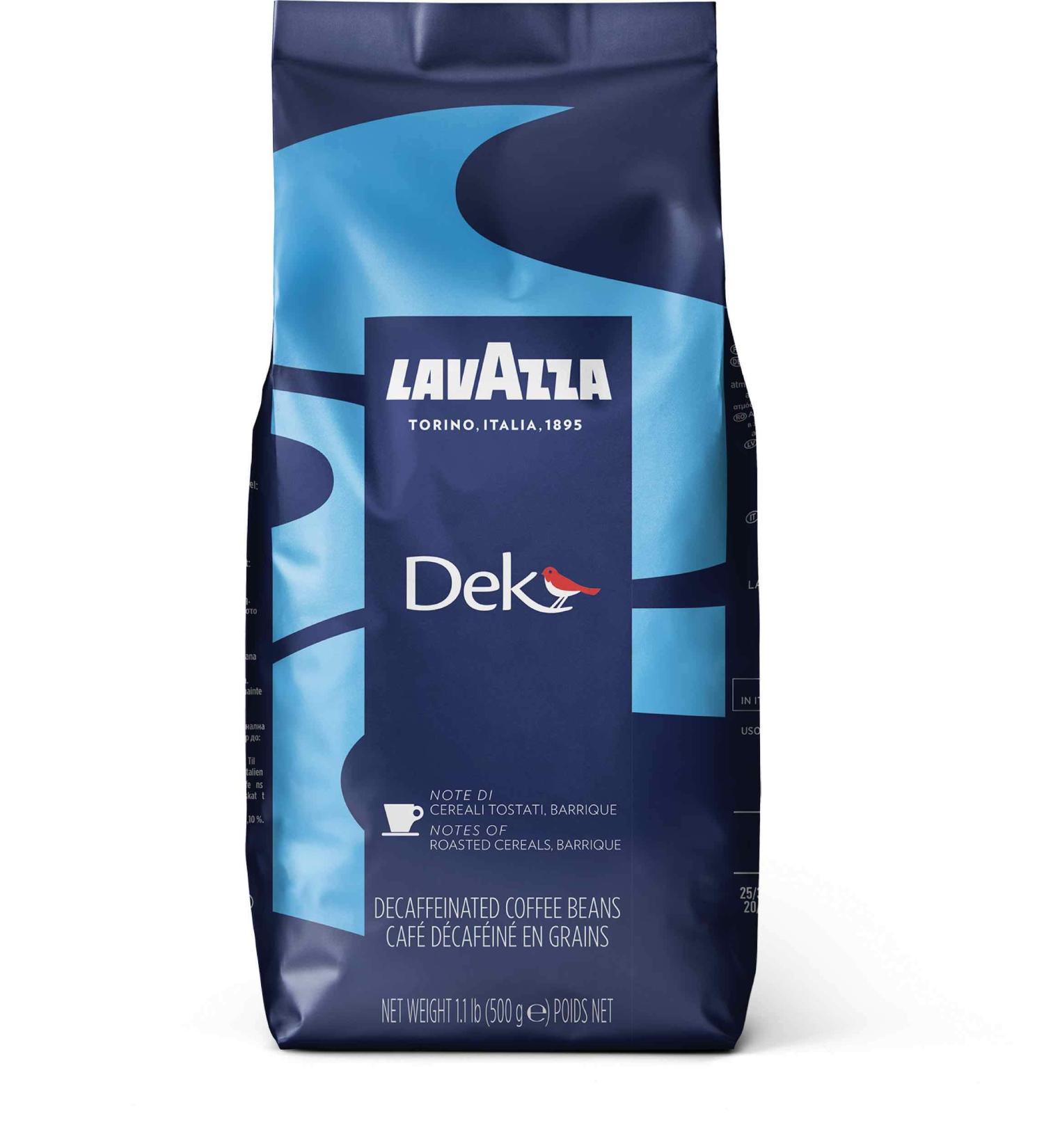 Lavazza DEK Decaf Espresso - Whole Beans Caffeine Free 500g | Premium Decaffeinated Coffee for International Shipping - Buy Online on GoSupps.com