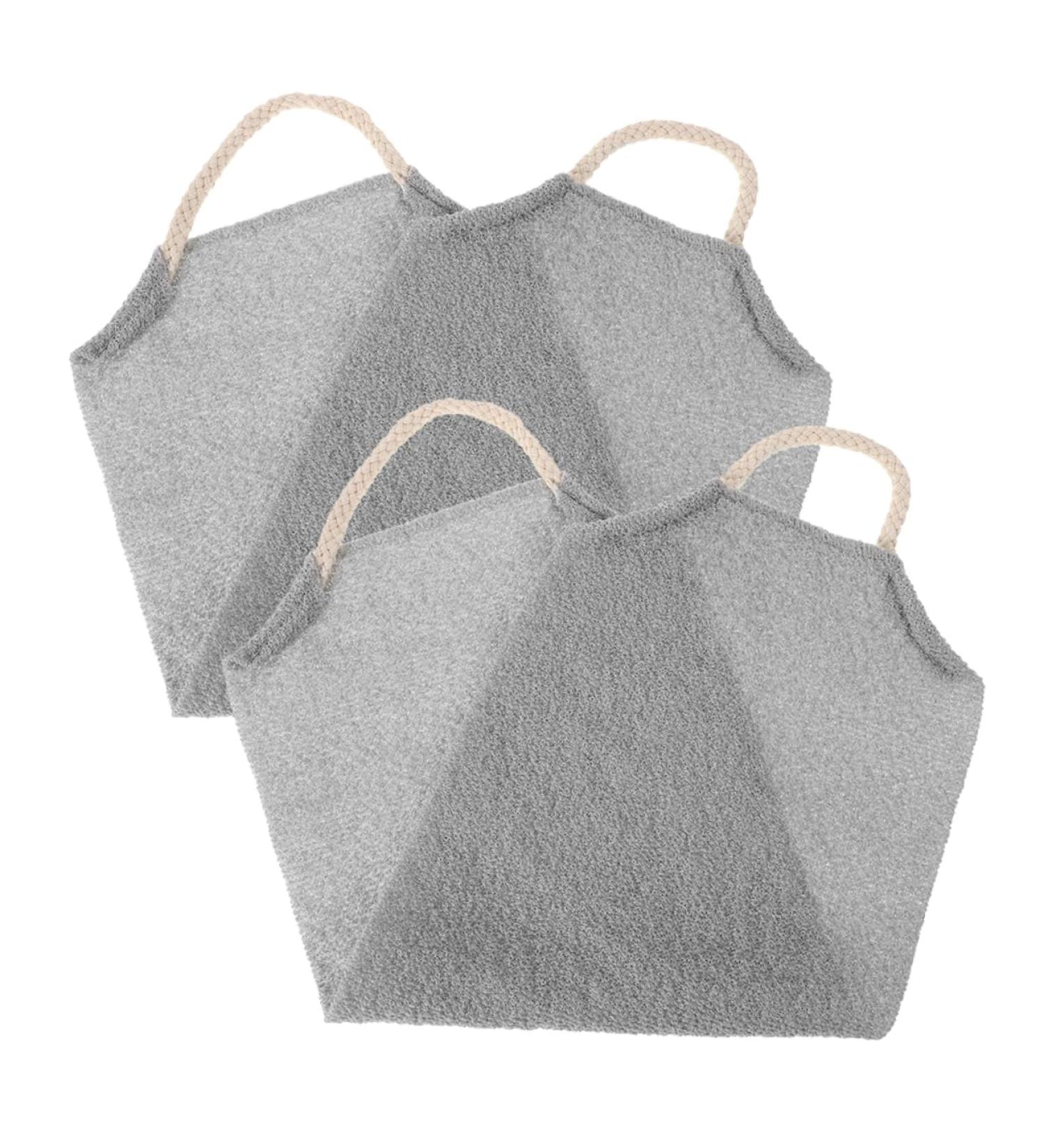 Vaguelly 2pi ces Lot de De Douche Exfoliants Extensibles pour Corps pour Dos Jambes Accessoires De Bain Gris Gris Clair - Buy Online on GoSupps.com