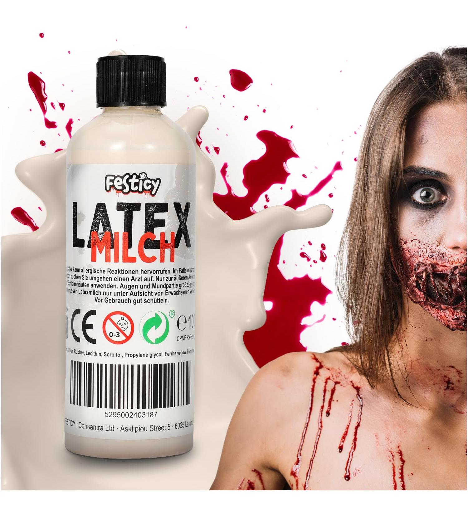  Festicy Festicy Latex Halloween Makeup Perfect for Special Effects and Halloween Makeup (Skin Colour 100ml) - Buy Online on GoSupps.com