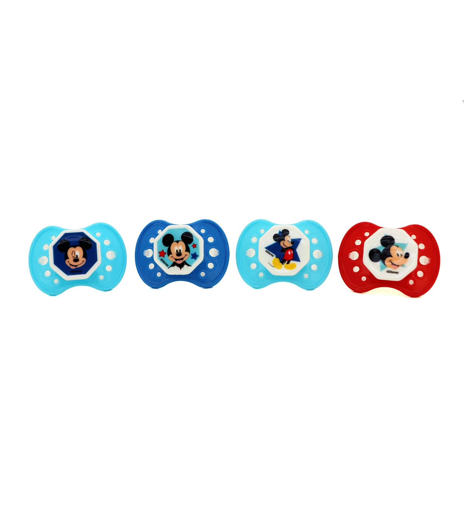 Disney Cudlie Mickey Mouse Baby Boy Pacifiers - 4 Pack with Big Star Print | International Shipping Available - Buy Online on GoSupps.com