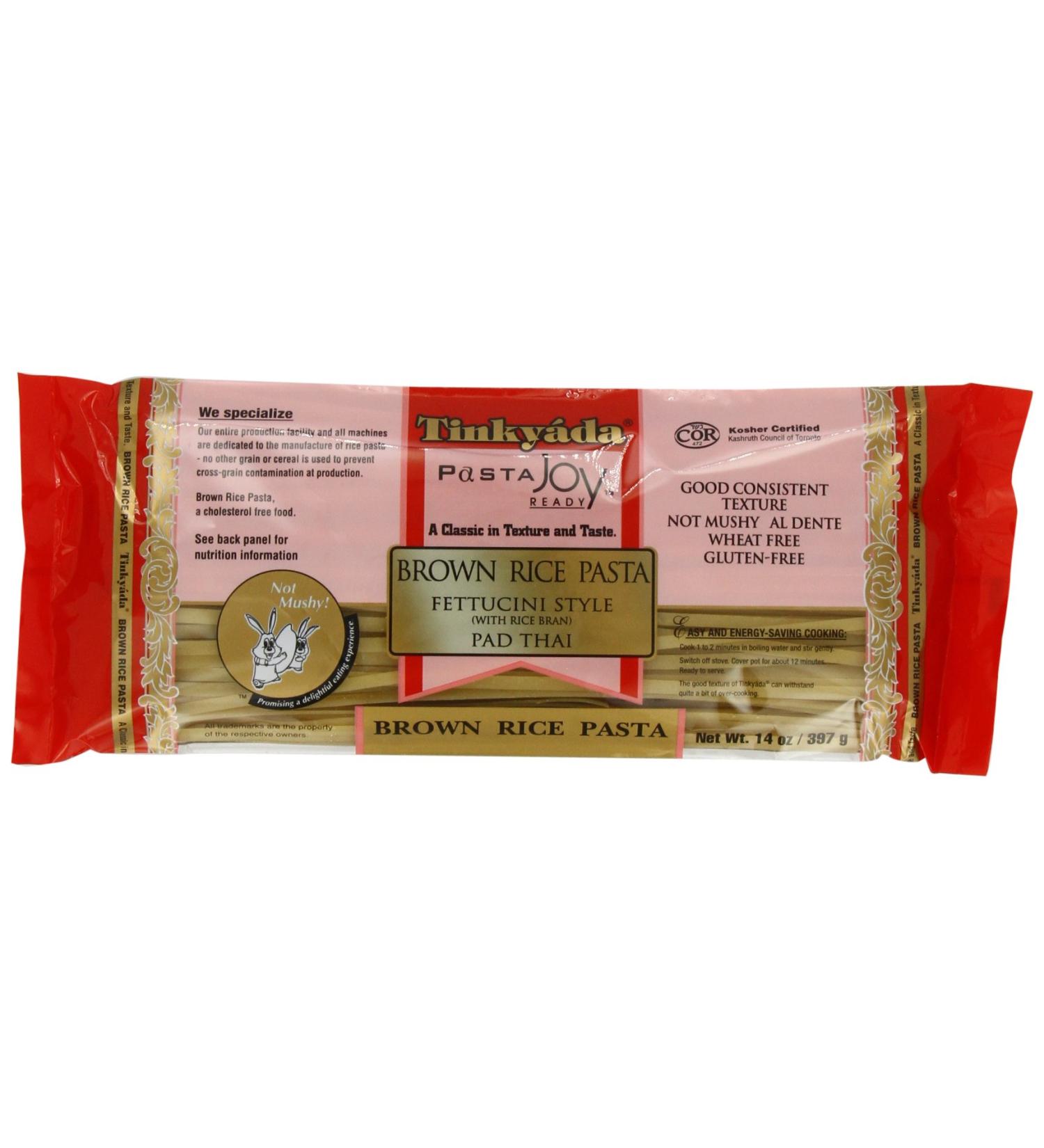 Tinkyada Brown Rice Fettucini Gluten Free 14oz - Pack of 6 - Buy Online on GoSupps.com
