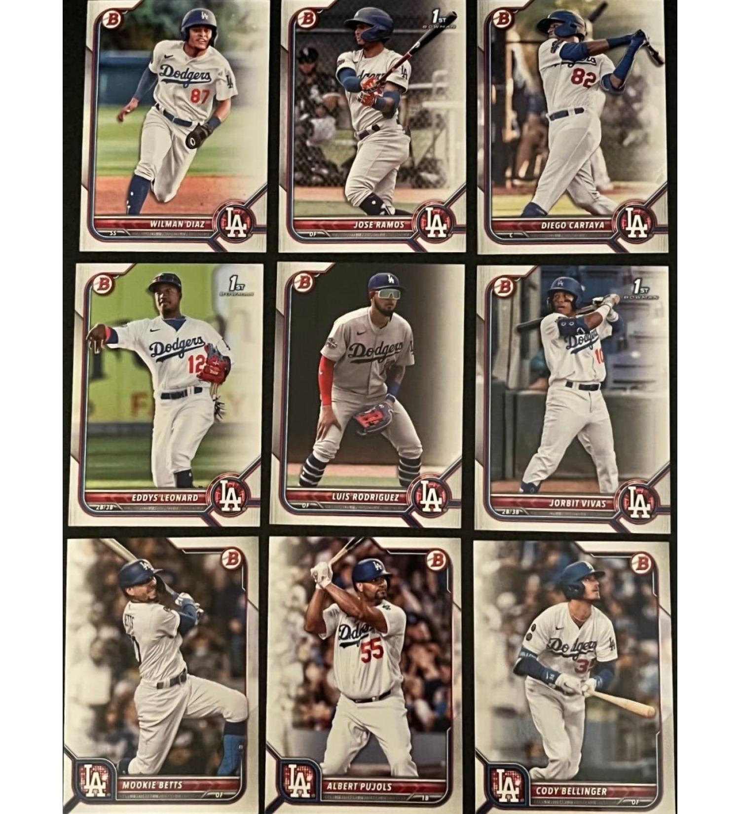 Los Angeles Dodgers 2022 Topps Bowman Series 9-Card Team Set with Mookie Betts & Prospects - Buy Online on GoSupps.com