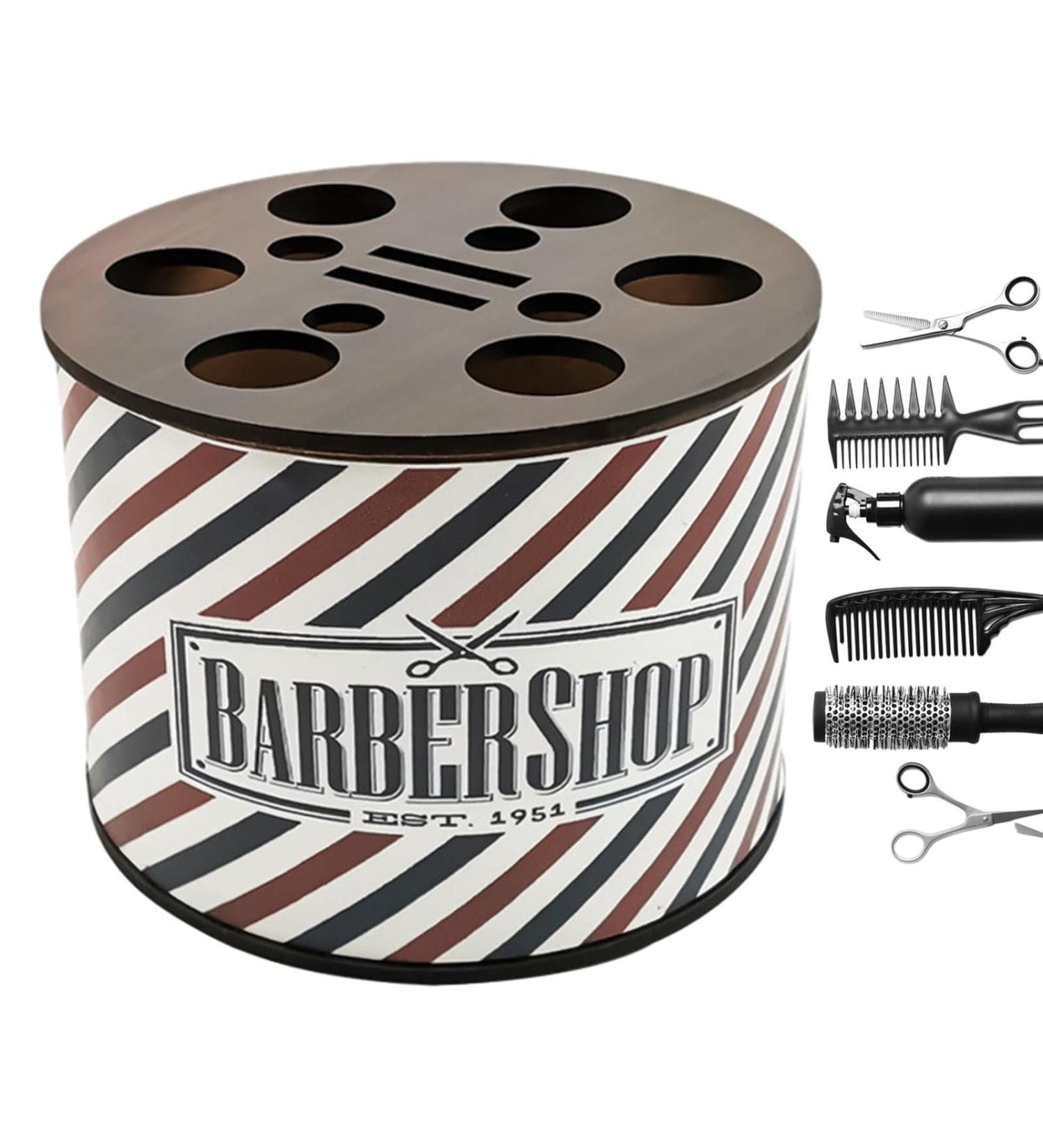Hair Scissors Holder | Wooden Barber Organizer Shear Holder | Round Scissor Case Countertop Hair Tool Organizer Salon Hairdresser Scissor Keeper - Buy Online on GoSupps.com