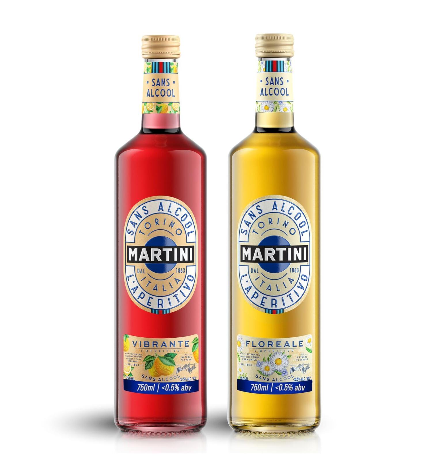 MARTINI Vibrante and Floreale Non Alcoholic Aperitivo Dual Pack 2 x 75cl / 750ml Infused with Superior Botanicals - Buy Online on GoSupps.com