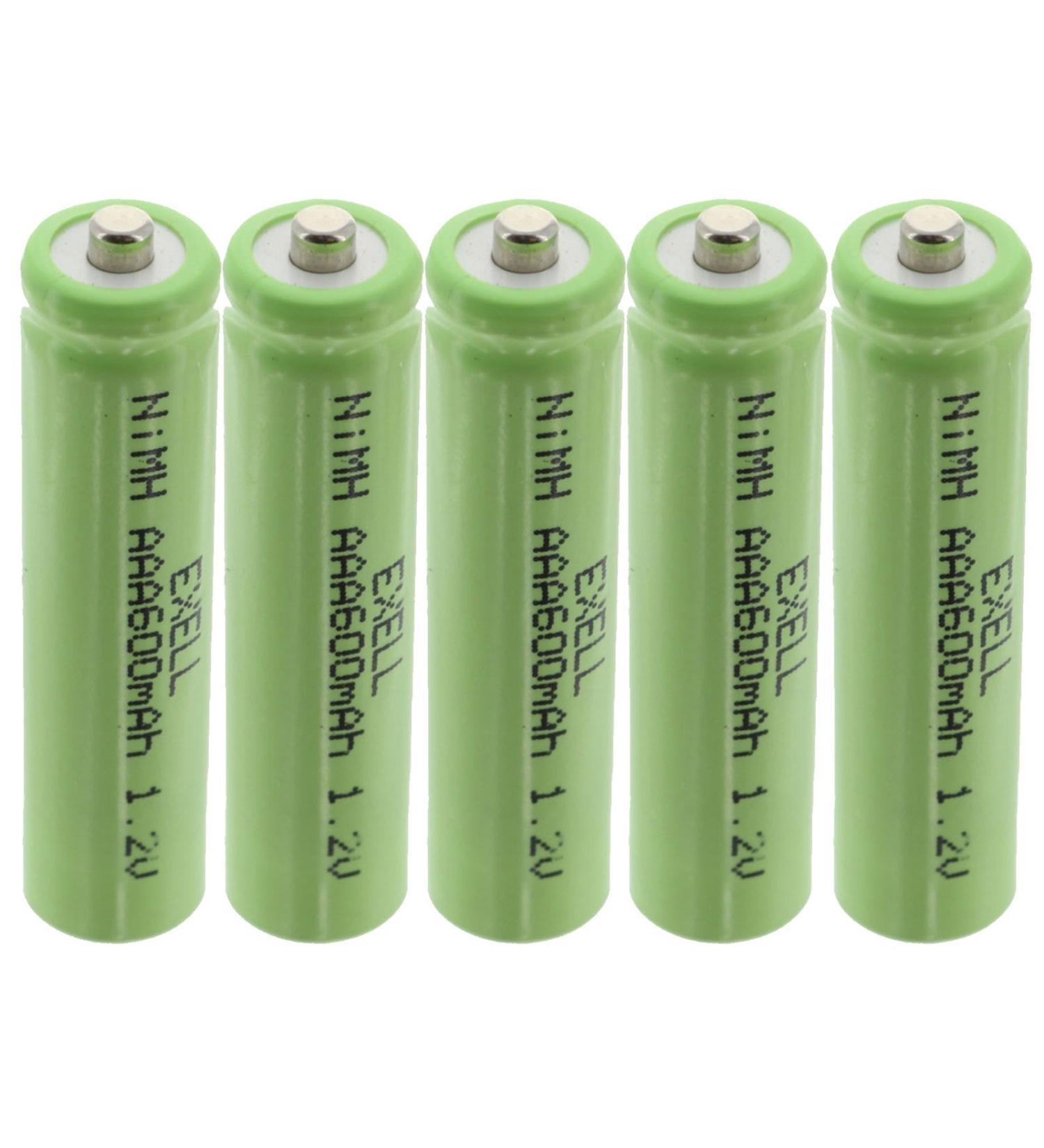Buy 5x Exell 1.2V NIMH AAA 600mAh Rechargeable Batteries - Perfect for Telecoms Smart Grid RC Devices & More - Buy Online on GoSupps.com
