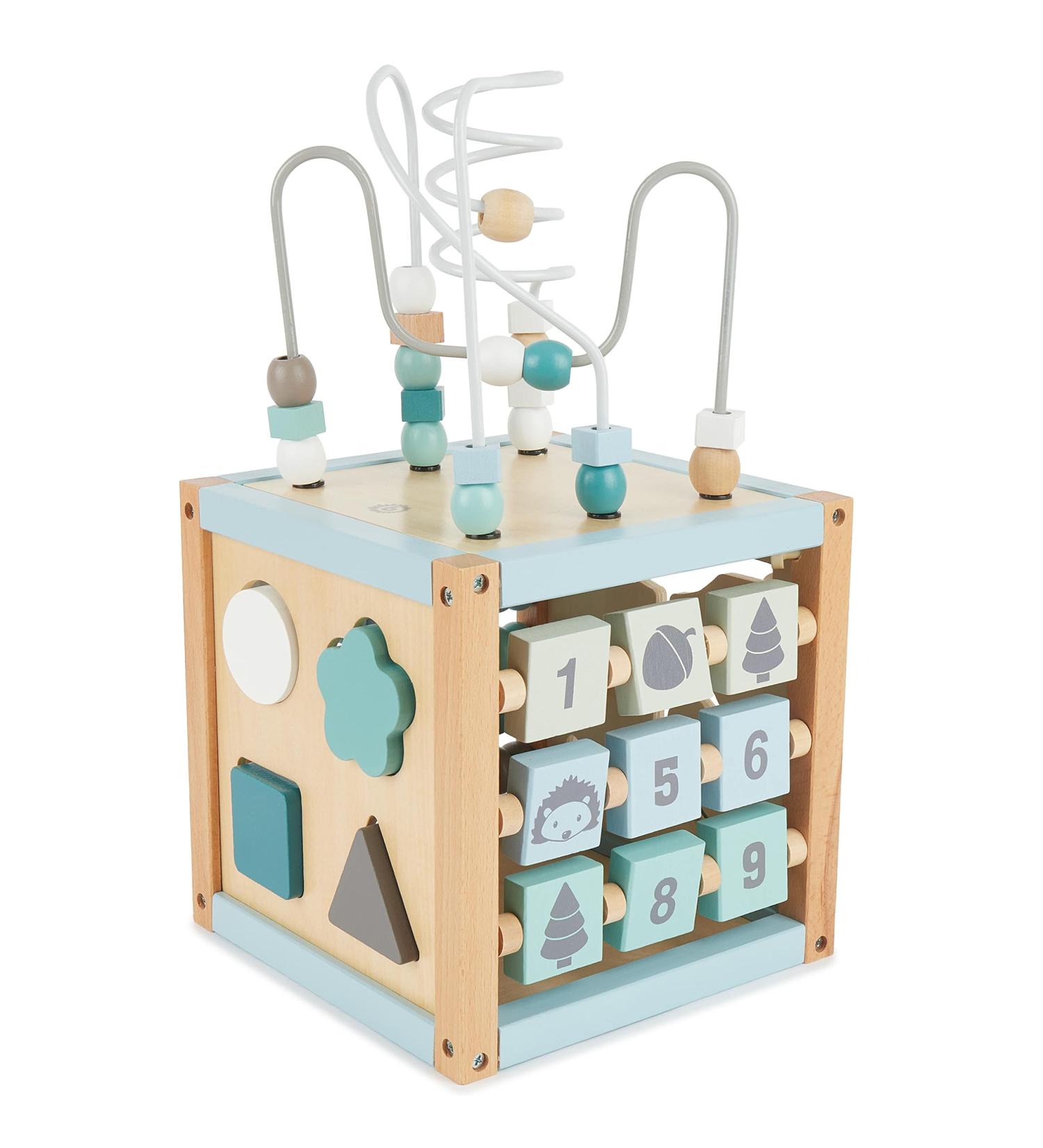 Bieco Scandi-Chic Motoric Cubes | Sustainable FSC Wooden Toys | Activity Center for Babies 1 Year+ | Perfect Motor Development Toy - Buy Online on GoSupps.com