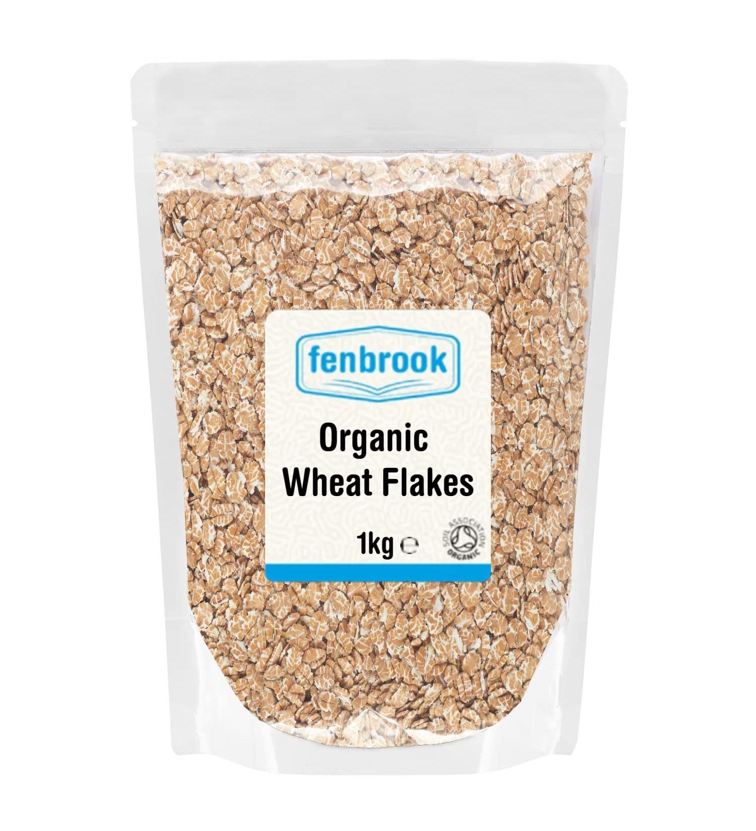 Organic Wheat Flakes 1kg | Certified Organic by Fenbrook Organic - Buy Online on GoSupps.com
