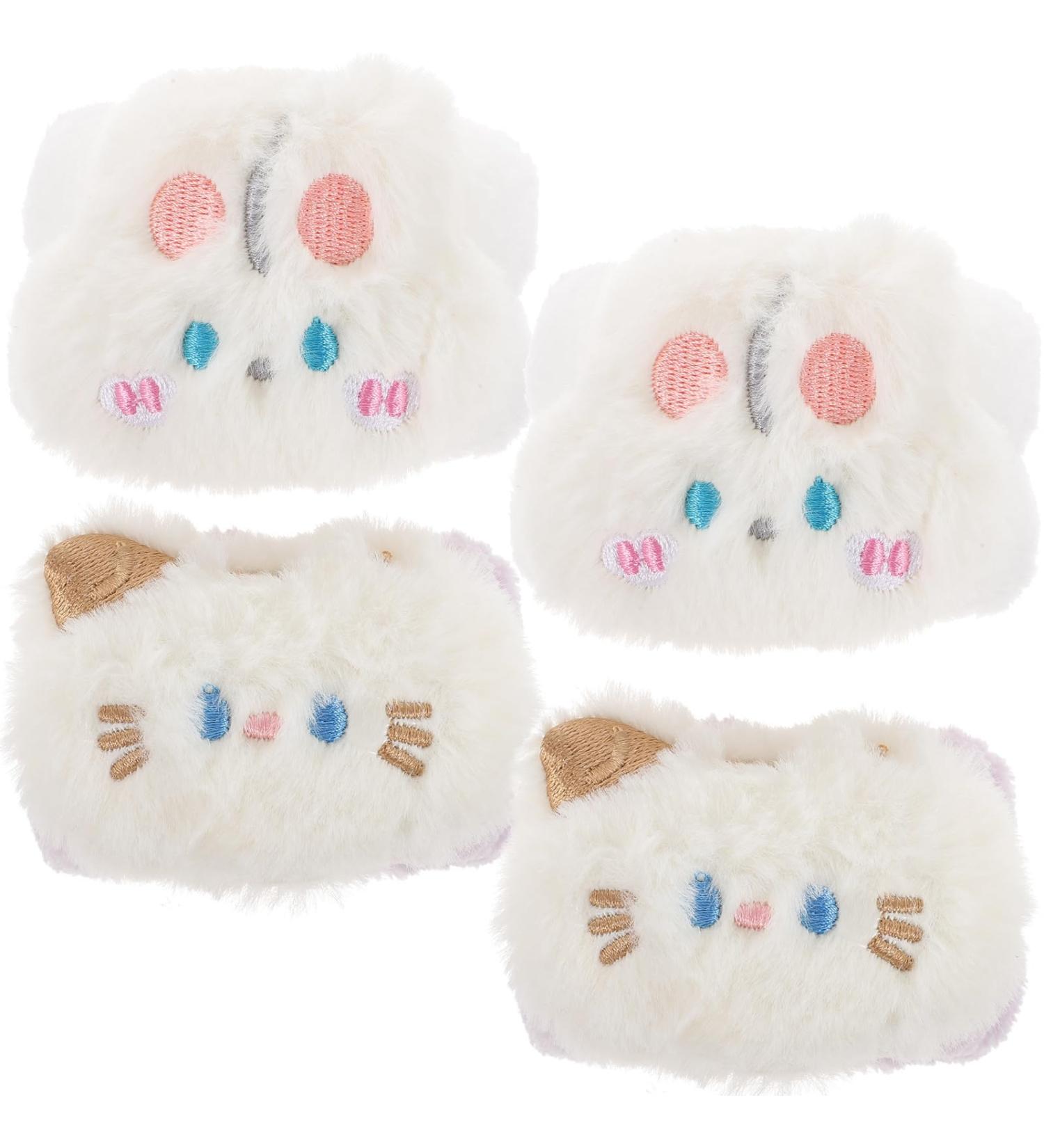 ABOOFAN Lot de 4 Bracelets de Poignet en Fausse Fourrure de Lapin Absorbants et Imperm ables Couleur Blanche Taille Petite pour Lavage du Visage Spa Maquillage et Activit s - Buy Online on GoSupps.com