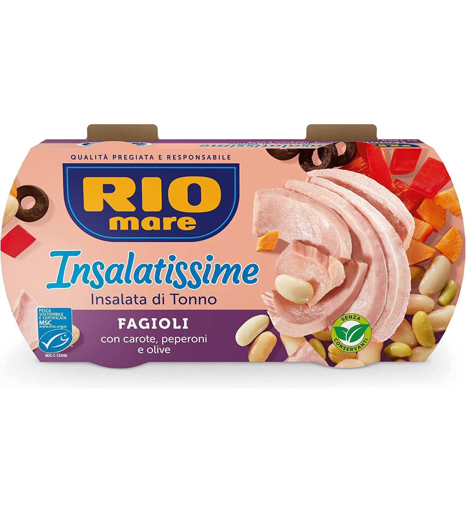 3 x Rio Mare Insalatissime fagioli e tonno mix of beans and tuna (2 x 160 g) - Buy Online on GoSupps.com