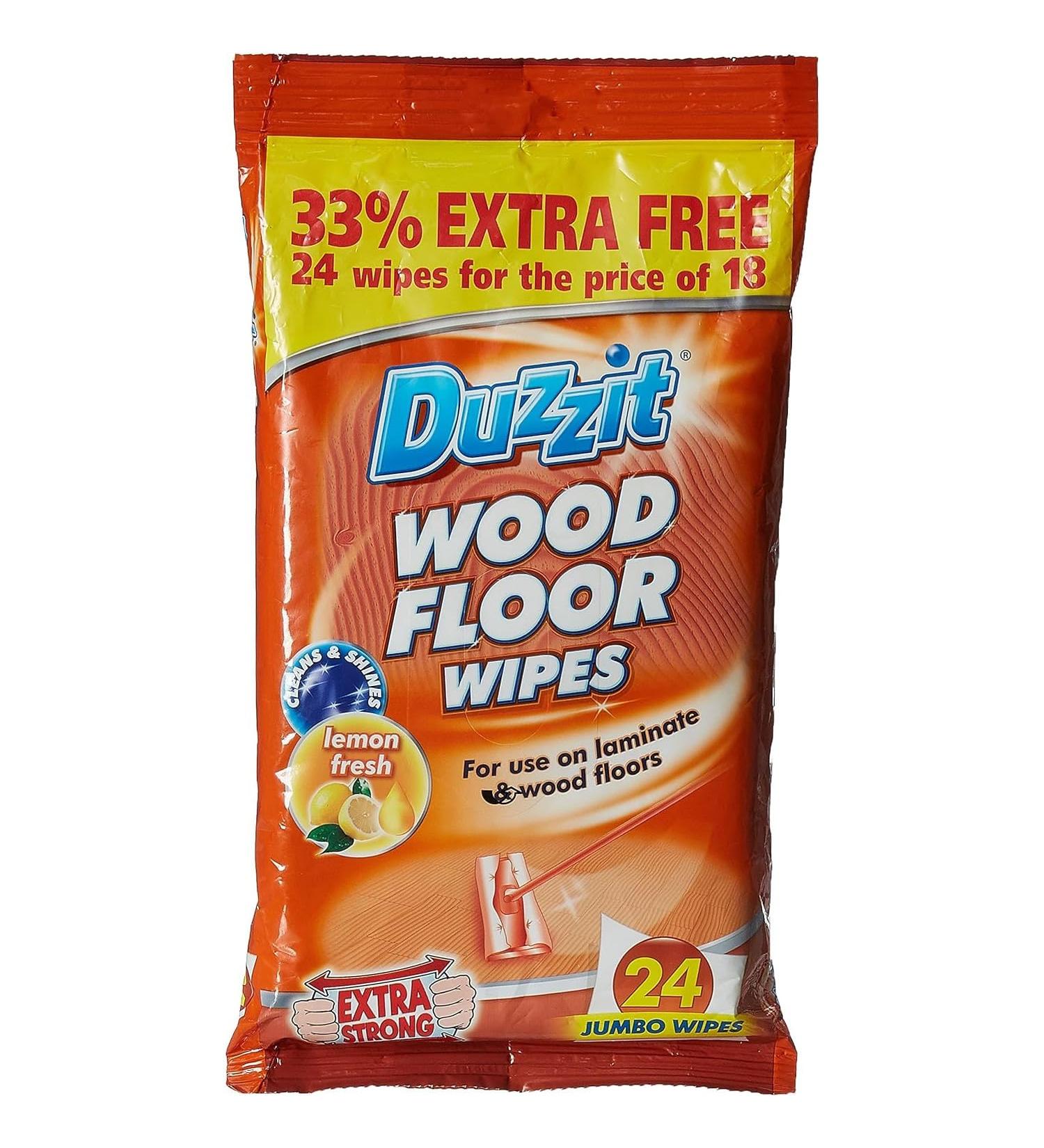 AMK Duzzit 24 Household Cleaning Wipes Wood Floor Laminate Fresh Lemon