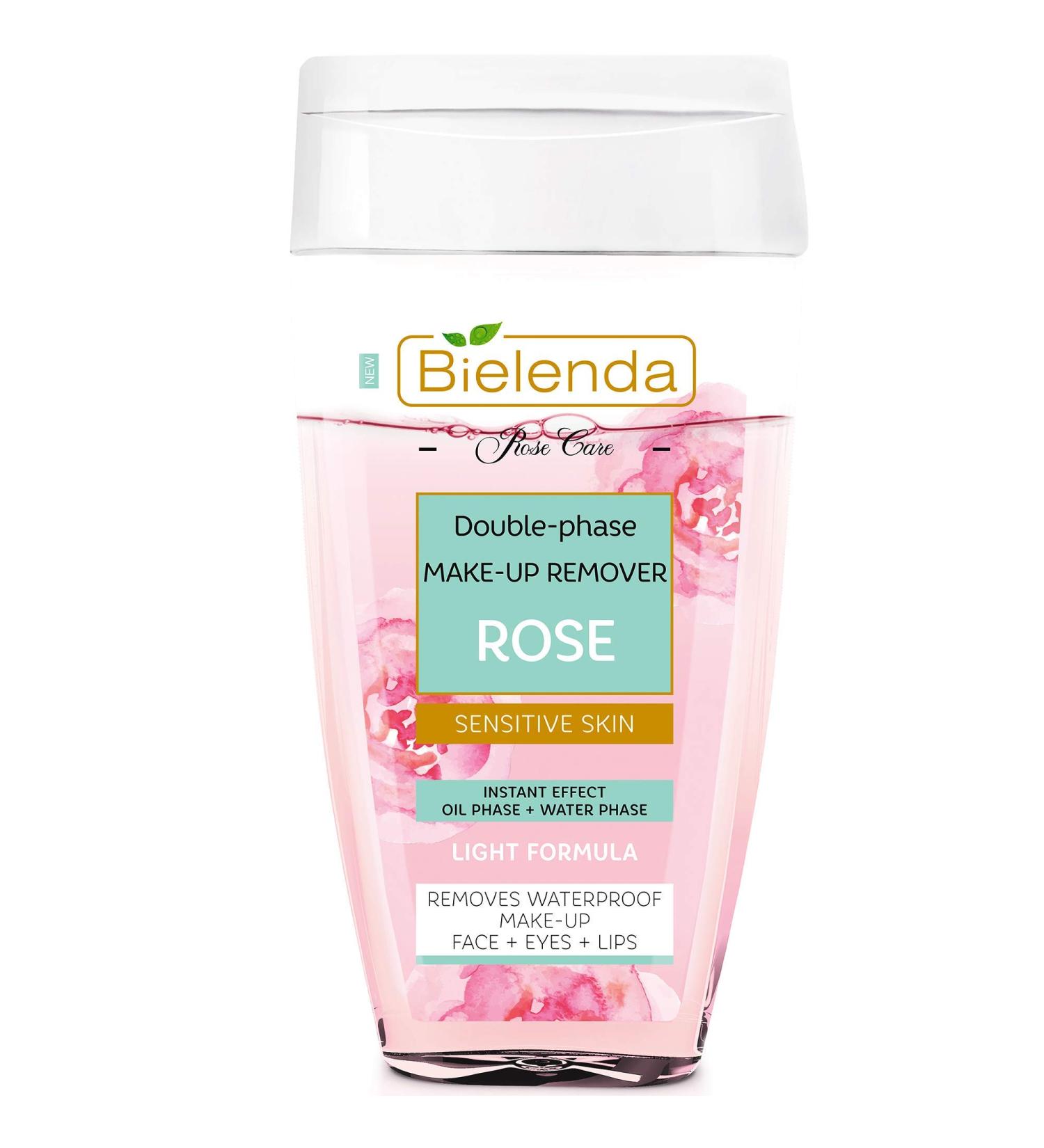 Bielenda Rose Care - Bi-Phase Quickly And Effectively Removes Waterproof Make-Up Cleanses And Refreshes The Skin - Rose Care Double-Phase Make-Up Remover - 140 ml - Buy Online on GoSupps.com