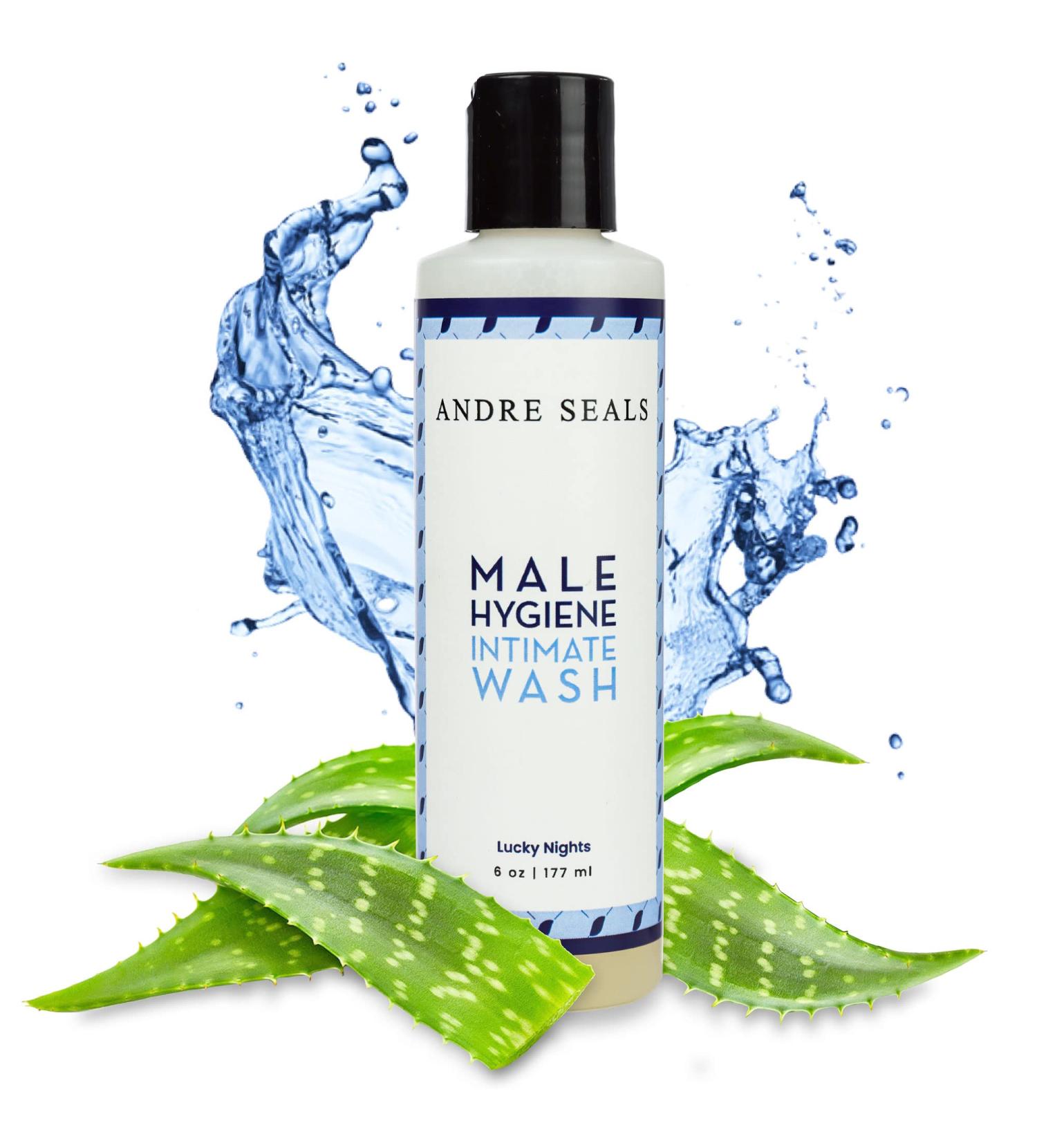 Andre Seals Mens Intimate Wash | Lucky Nights Scent | Hydrating Genital Care | Eliminates Odor | All-day Freshness - Buy Online on GoSupps.com