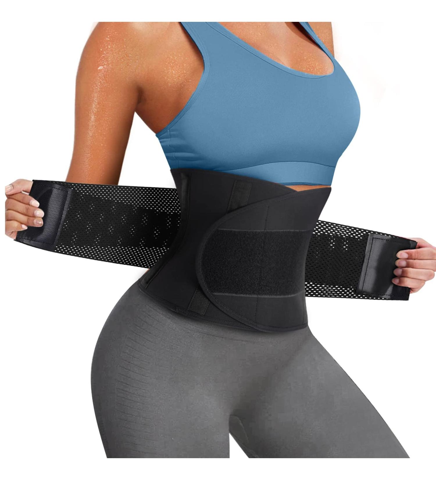 Junlan Tummy Control Belt Corset for Women - Neoprene Waist Trainer Sweat Belt | Sauna Fitness L Black - Buy Online on GoSupps.com