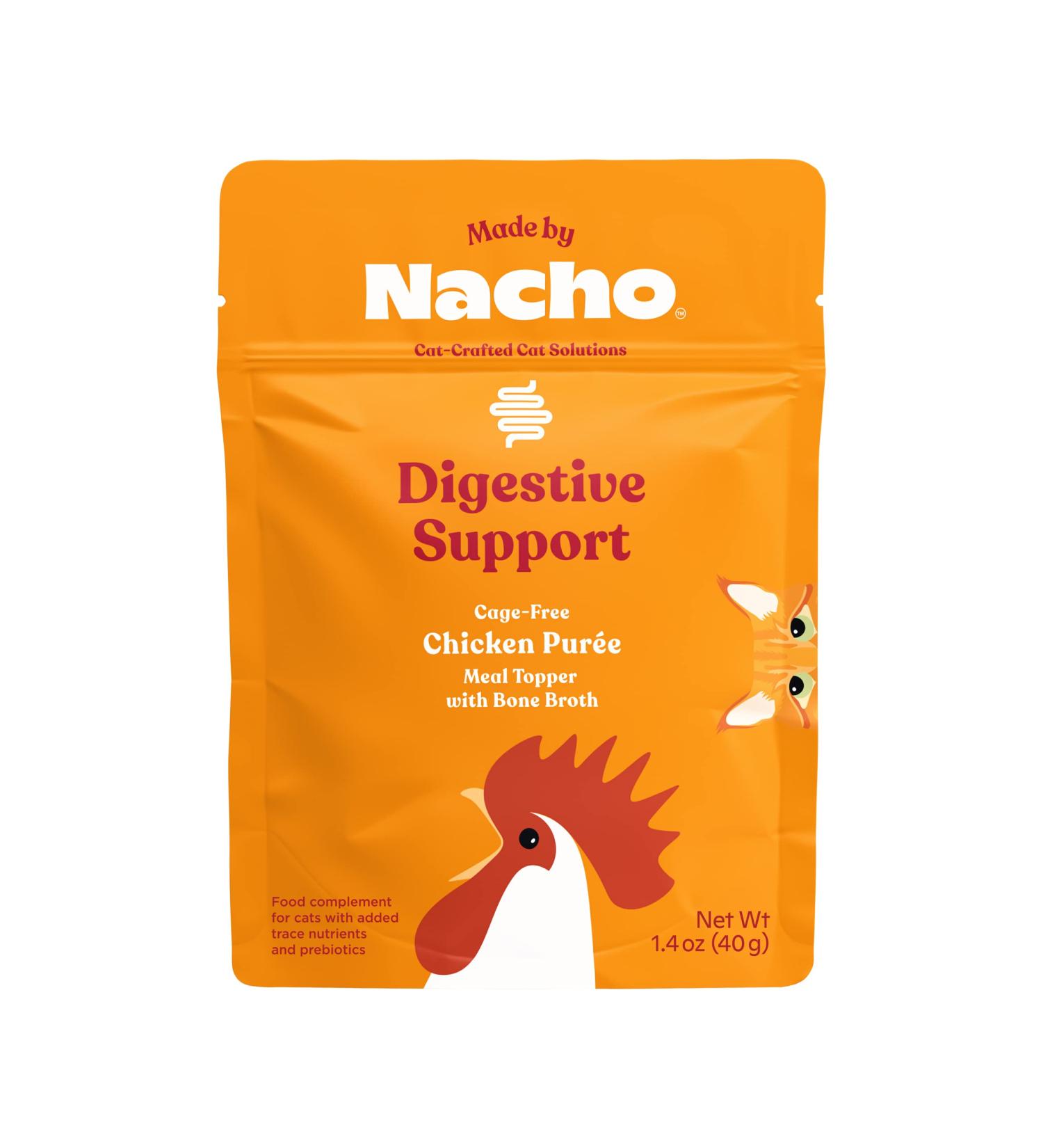 Nachos Digestive Support Chicken Puree Meal Topper with Bone Broth (36 Count) - Buy Online on GoSupps.com