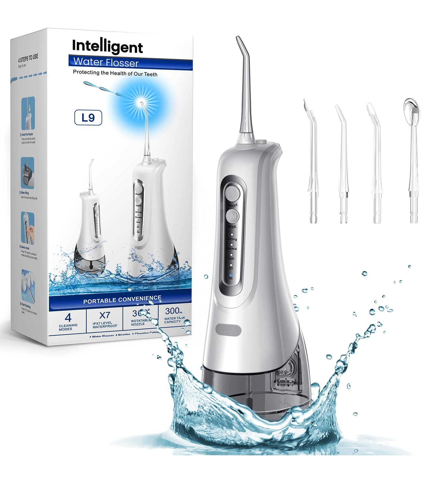 DooGooCoo Portable Water Flosser - Ultra-Powerful Plaque Removal Cordless Oral Irrigator IPX7 Waterproof Teeth Health & Whitening - Ship Internationally - Buy Online on GoSupps.com