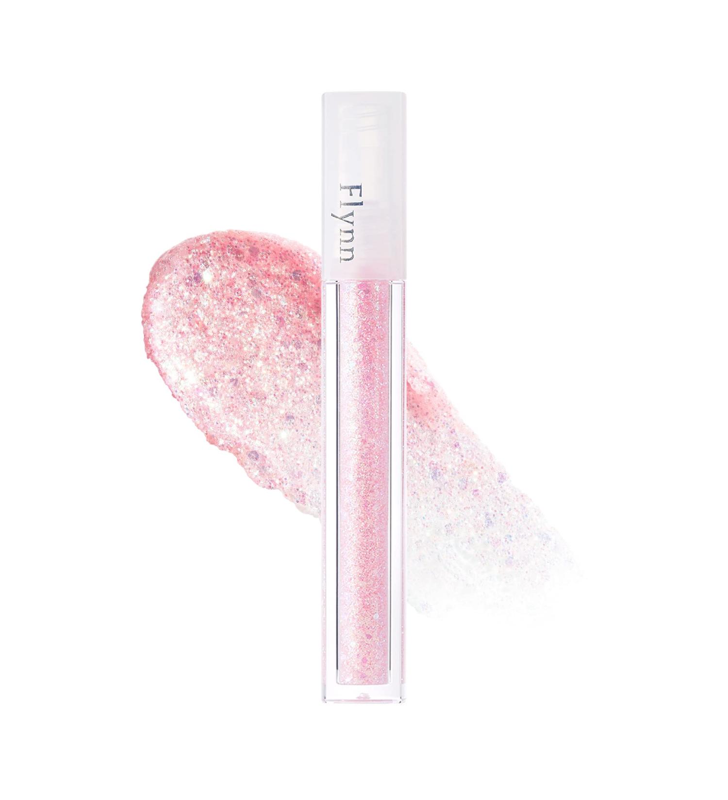 FLYNN Lightcatcher Liquid Glitter Eyeshadow - Long Lasting & Quick Drying | Lightweight Water Texture | No Fall-out - K beauty High-Impact Eye Look (02 Pink Light) 0.12oz - Buy Online on GoSupps.com