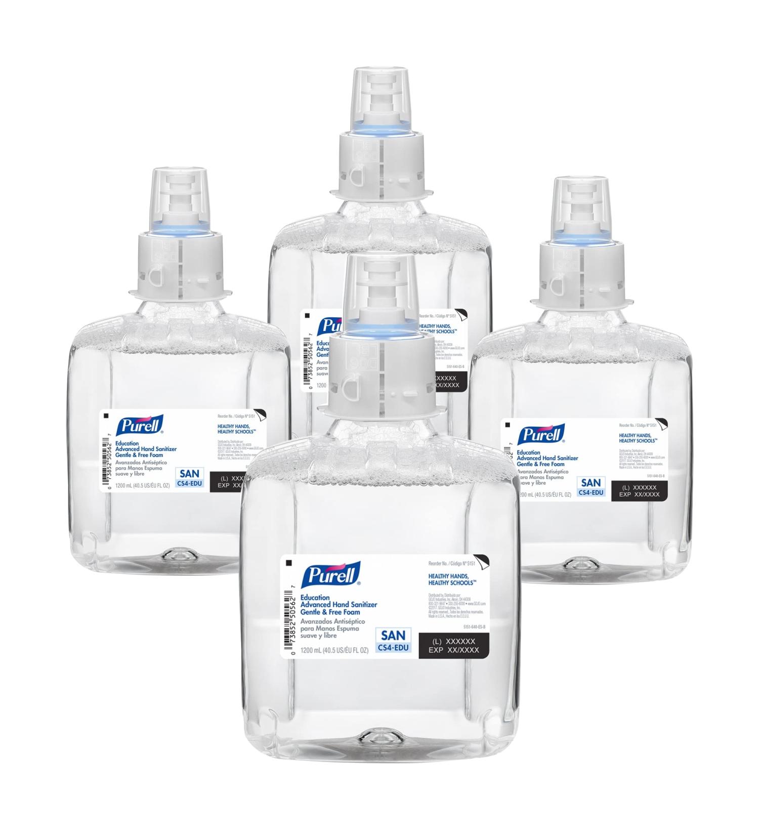 Purell Education Advanced Hand Sanitizer Refill 40.57 oz - Pack of 4 Bottles - Buy Online on GoSupps.com