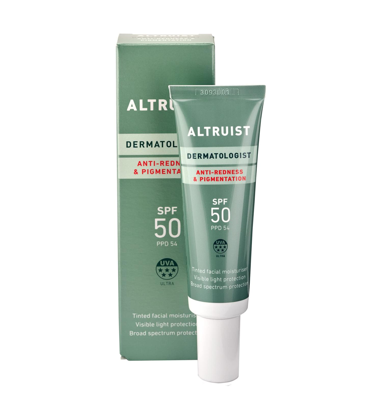 Altruist Dermatologist Anti Redness and Pigmentation SPF50 Tinted Face Cream Unscented 30 ml (Pack of 1) Anti Redness & Pigmentation - Buy Online on GoSupps.com