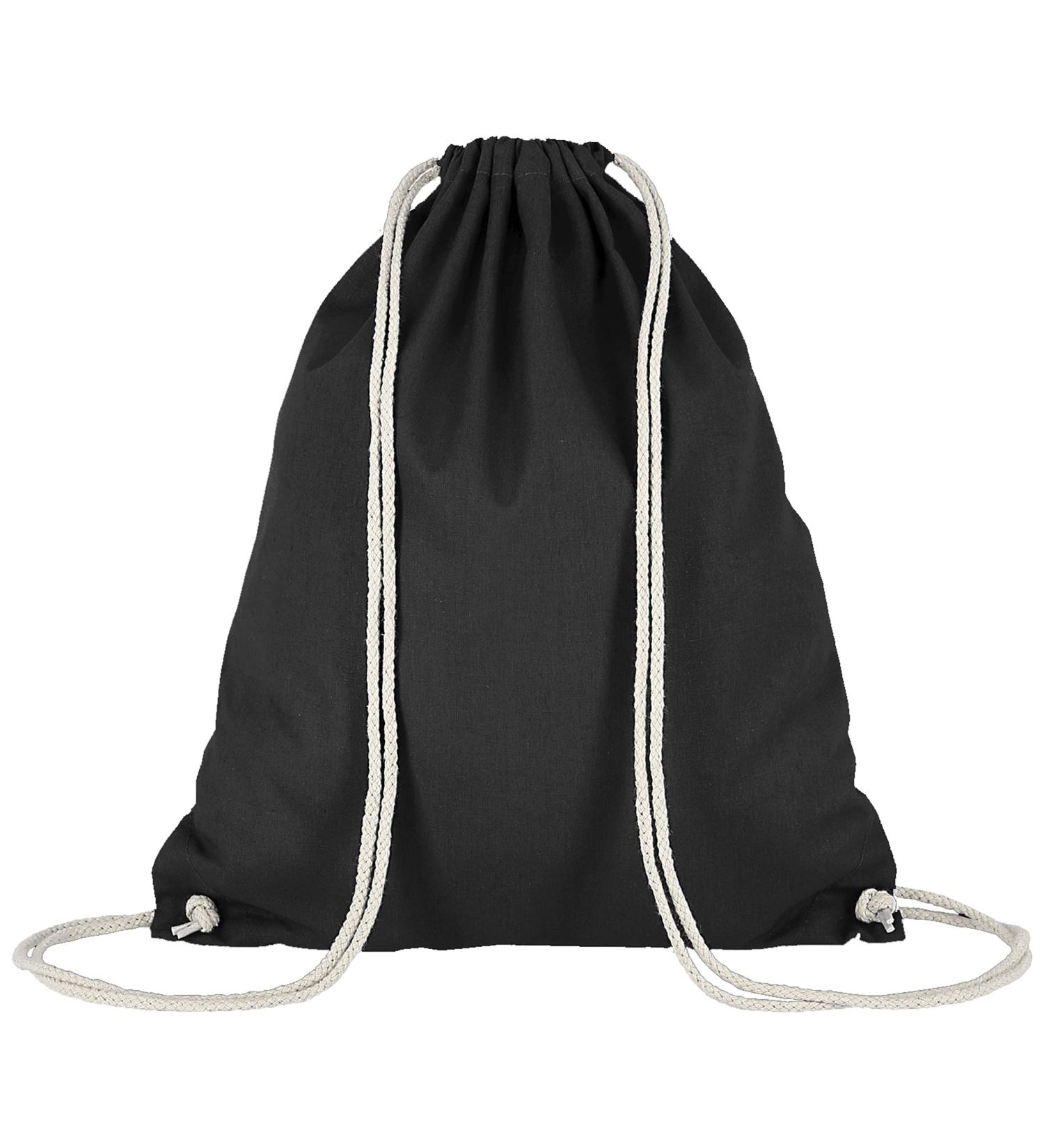 Veproli Cotton Gym Bag | Sports Drawstring Backpack | Durable Jute Sack for Gym & School | Black - Buy Online on GoSupps.com