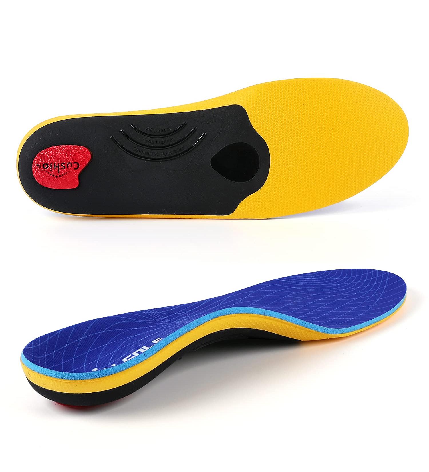VALSOLE Orthotic Inserts - Plantar Fasciitis Arch Support Insoles for Men/Women - Flat Feet, Overpronation, Metatarsalgia Relief - Running Work Boot Insoles - Size MEN 6-6 1/2 | WOMEN 8-8 1/2 (250mm) - Blue - Buy Online on GoSupps.com