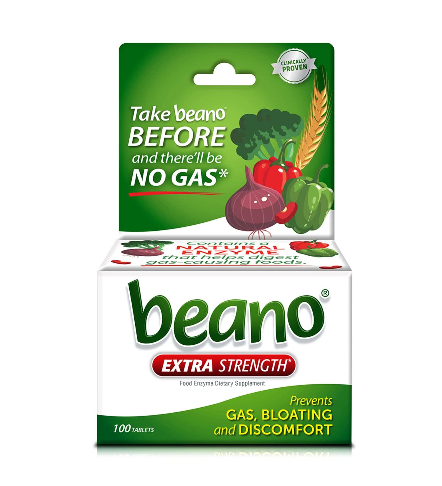 Beano Ultra 800 Gas Prevention & Digestive Enzyme Supplement - 100 Tablets - Buy Online on GoSupps.com