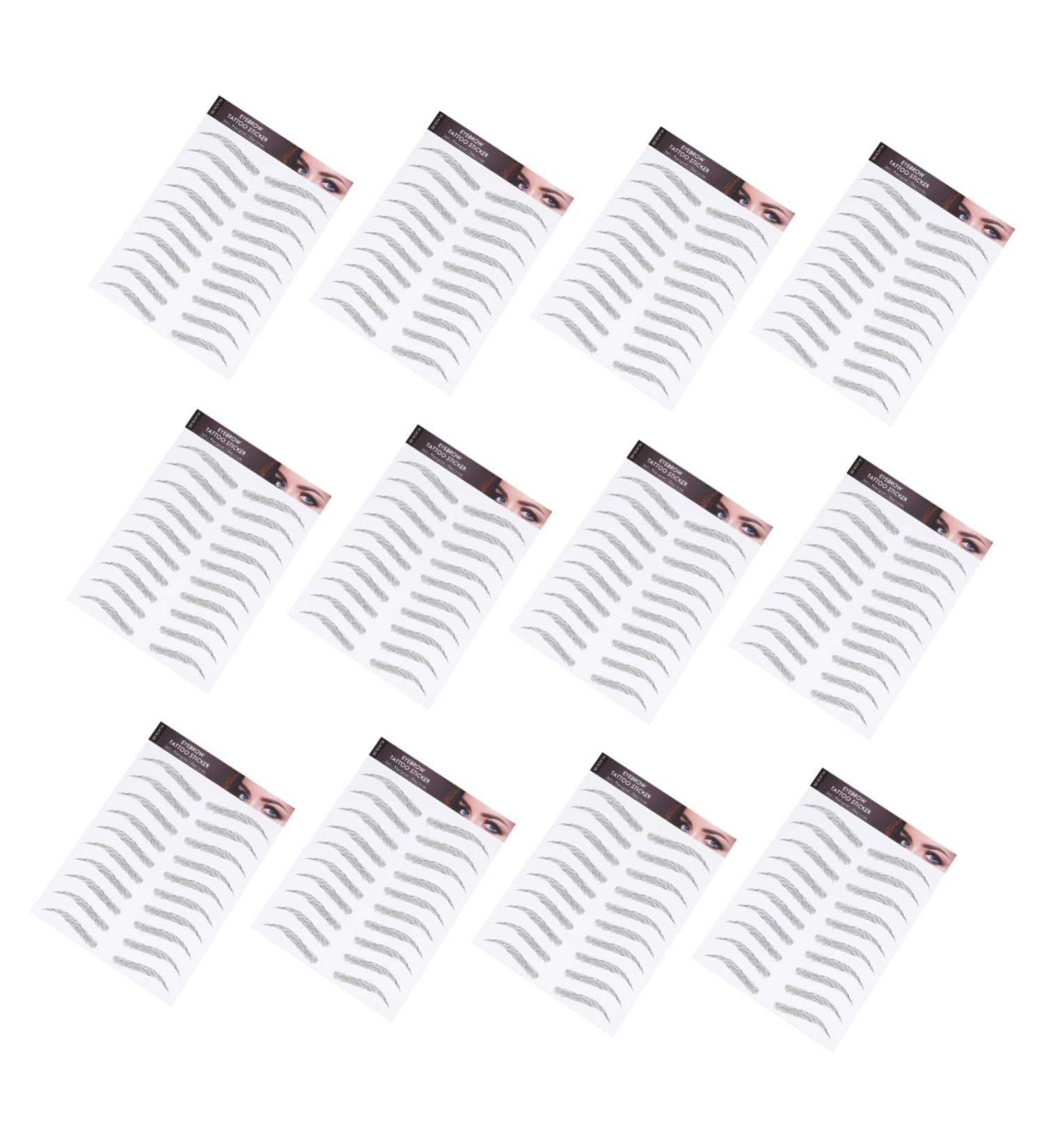 DOITOOL 12 sheets False Transfers Eyebrows Sticker Stickers Girls Temporary Transfer Imitation Tattoos - Buy Online on GoSupps.com