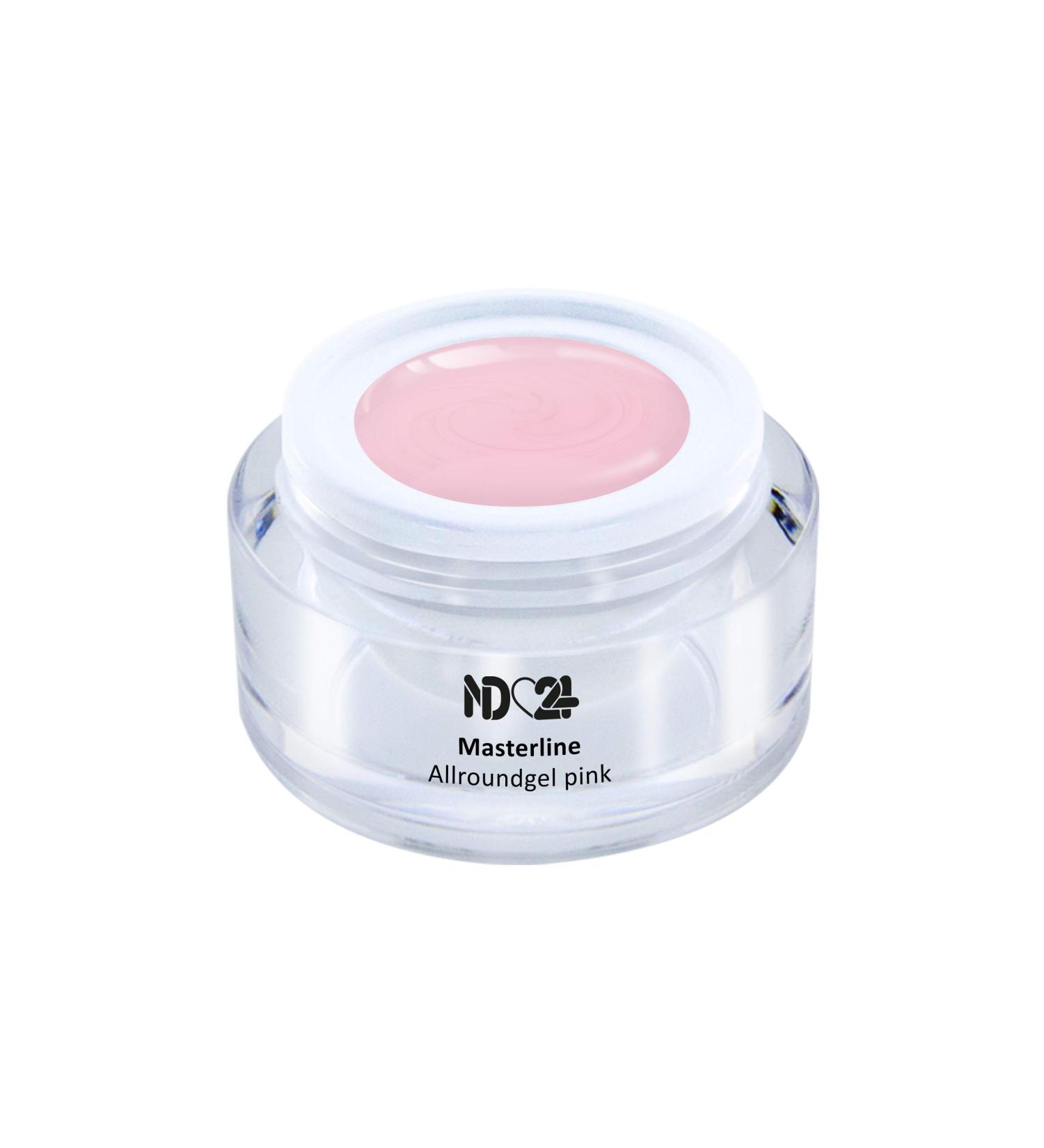 Masterline Allround 1-Phase Gel Pink - UV/LED Studio Quality Made in Germany - 15ml - Best for Nail Art & Extensions - Buy Online on GoSupps.com